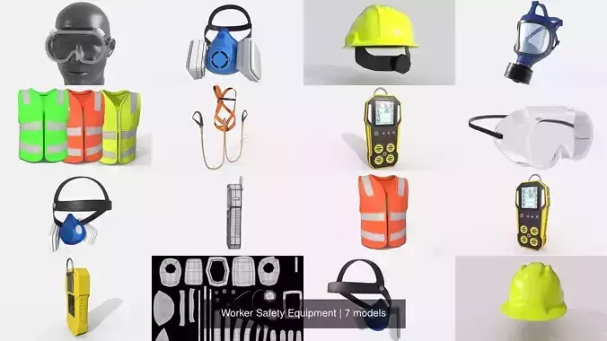 Worker Safety Equipment 3D Model Collection