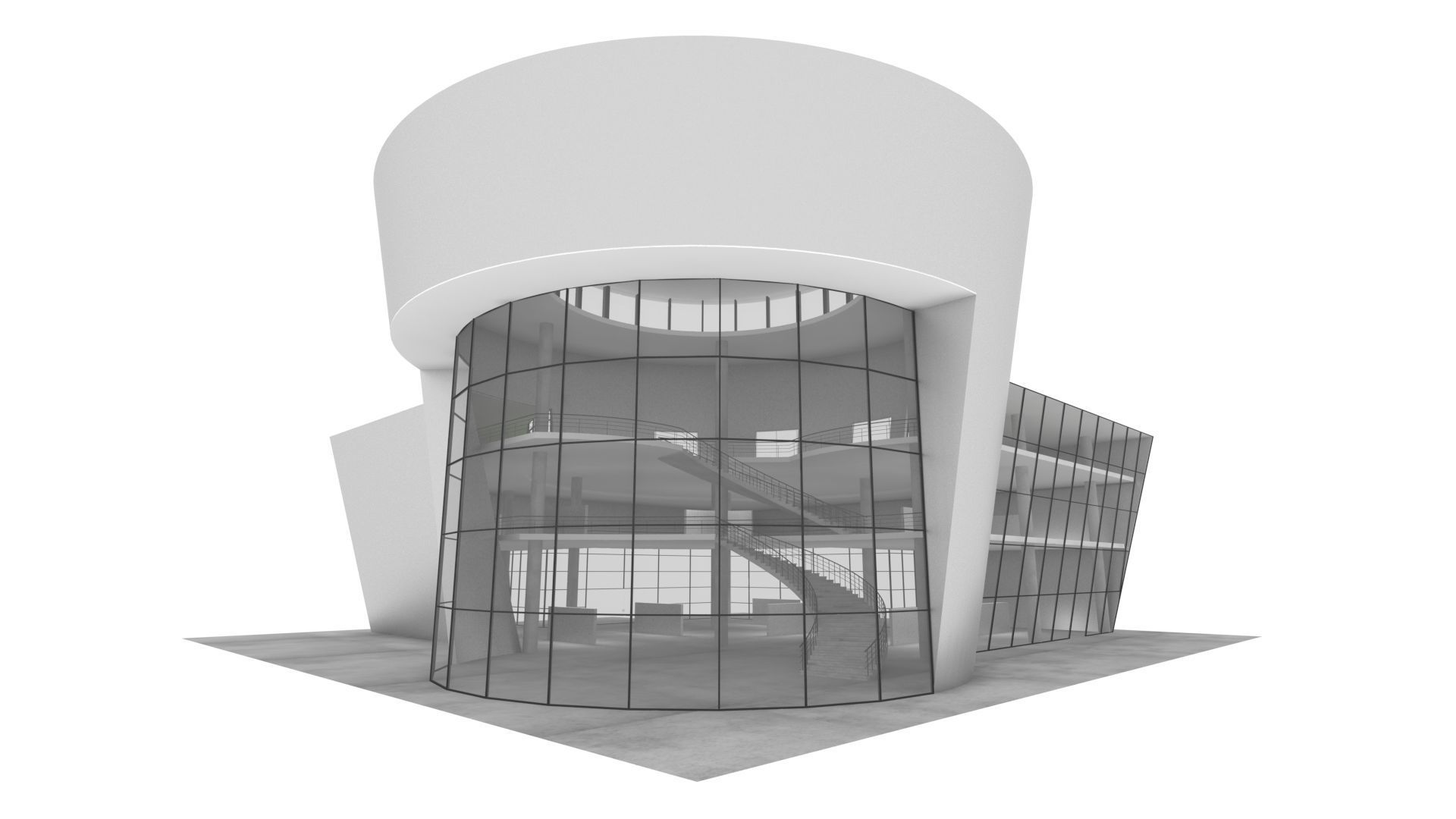 VR art Gallery 3 3D model_2