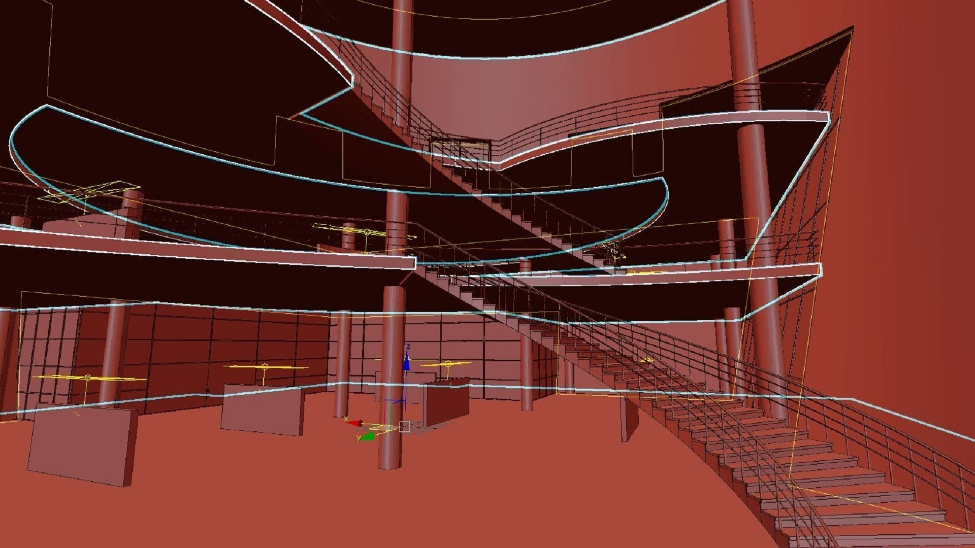 VR art Gallery 3 3D model_5