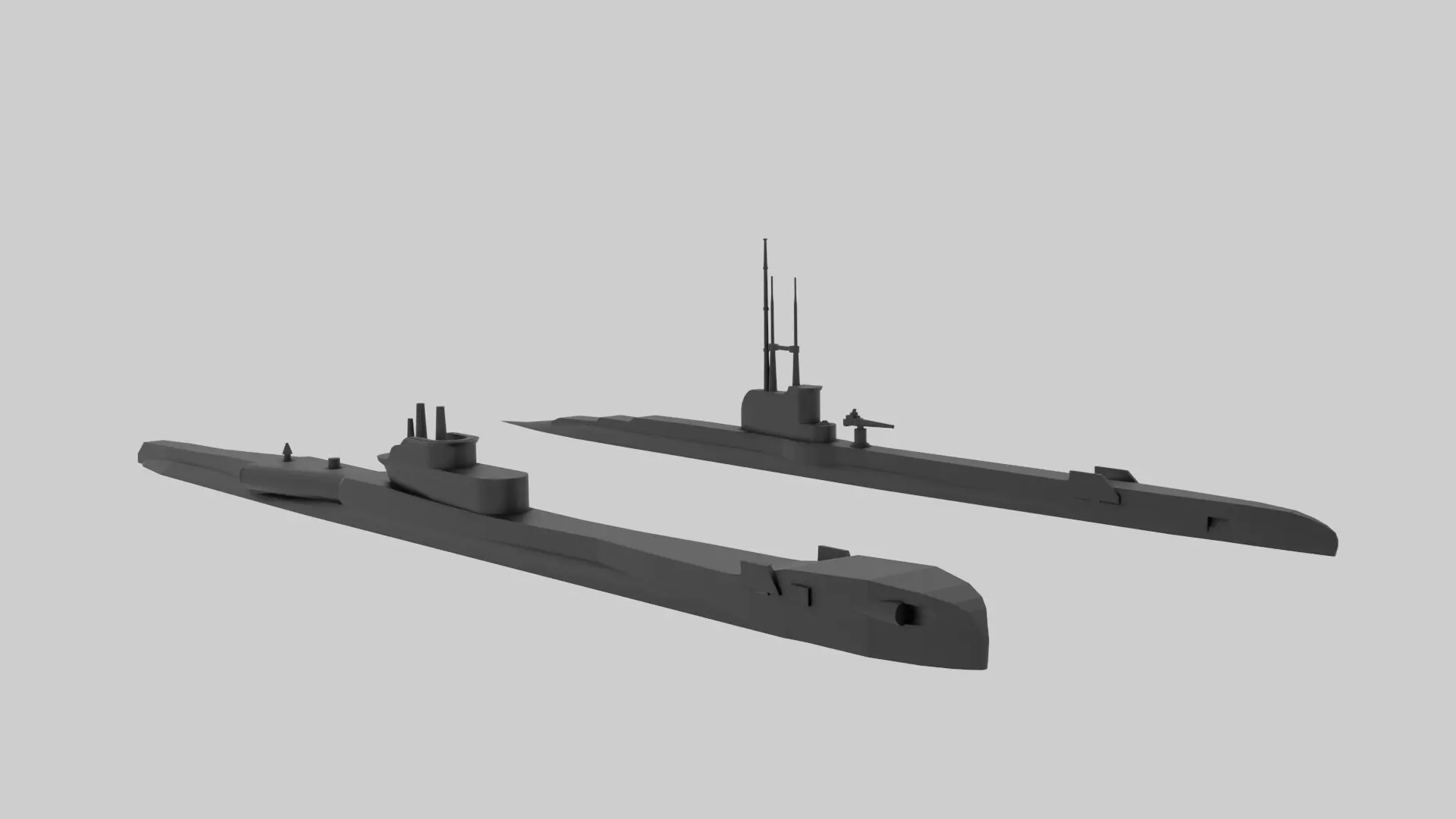 HMS Thrasher and Shark Bundle - Model for small scale printing 3D print model_0