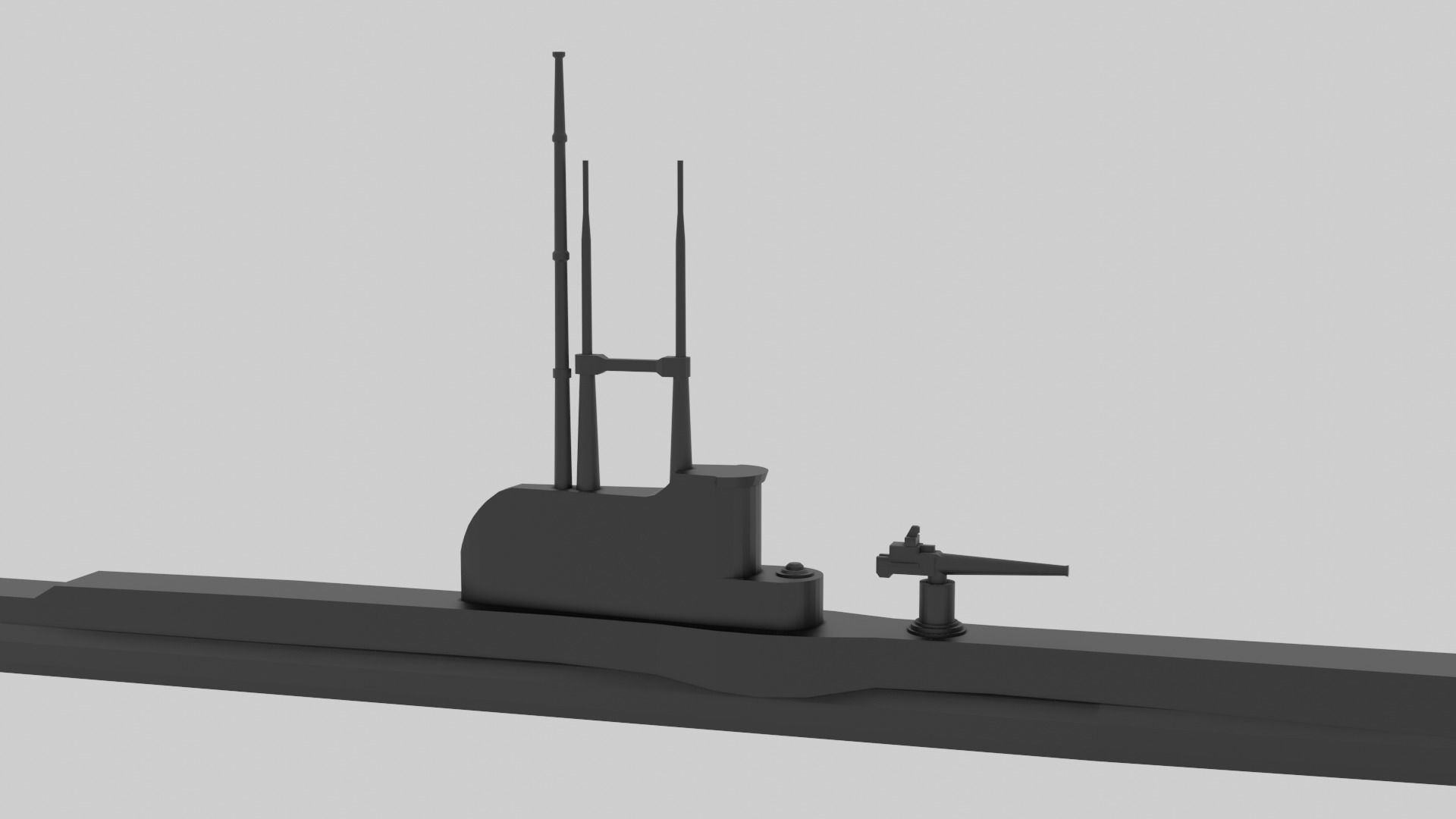 HMS Thrasher and Shark Bundle - Model for small scale printing 3D print model_3