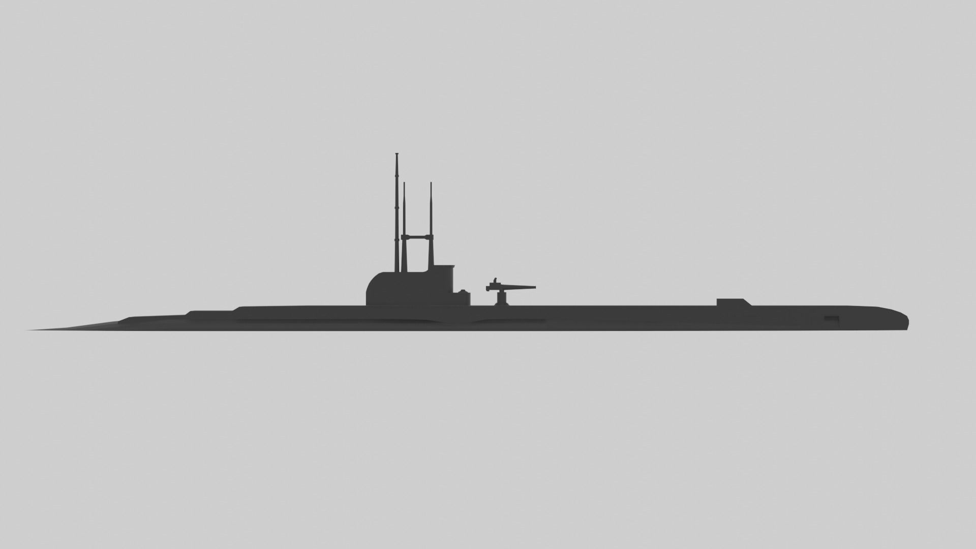 HMS Thrasher and Shark Bundle - Model for small scale printing 3D print model_5