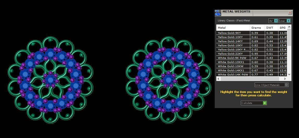 Earrings diamond stud 3D print model_4