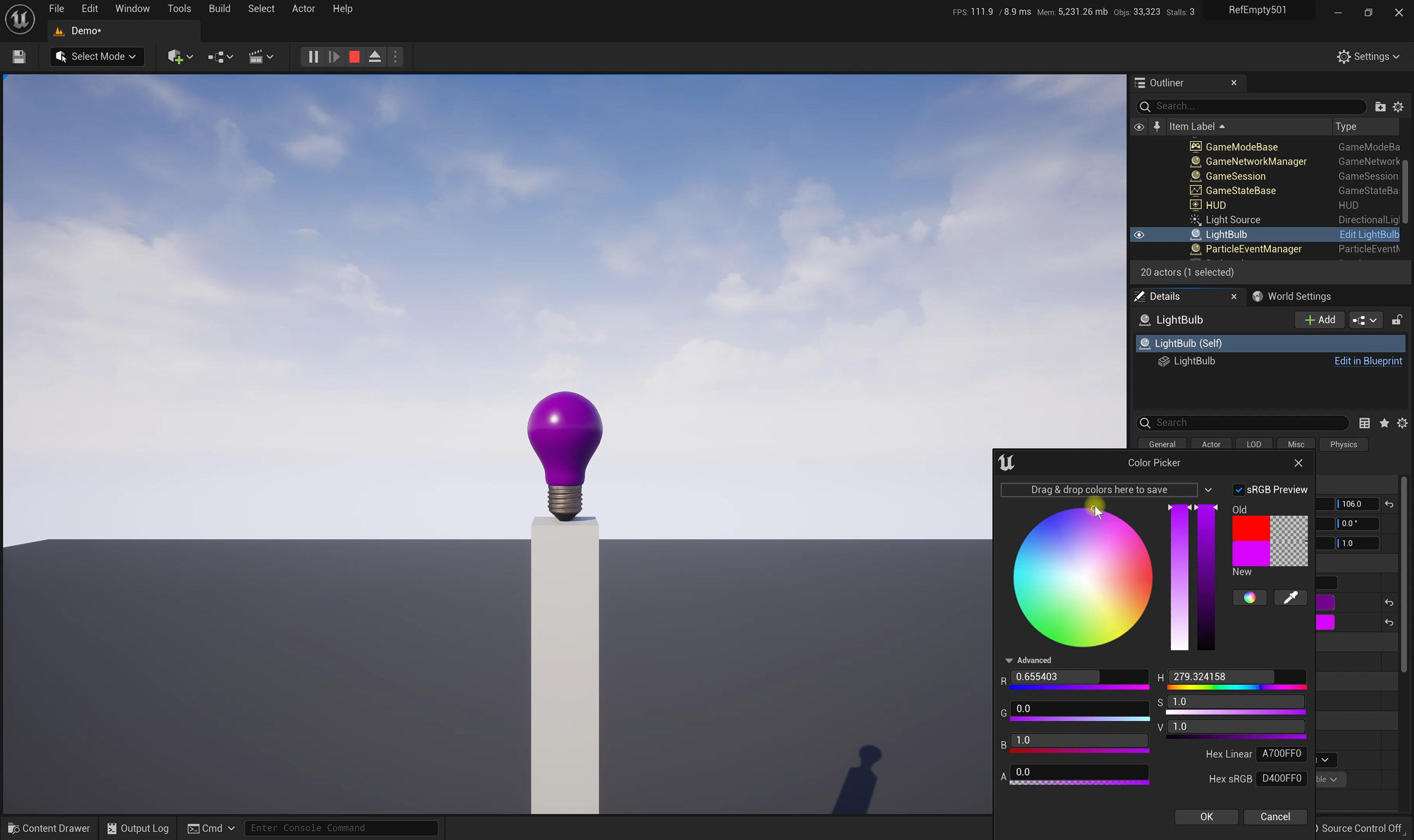 Realistic Color Lightbulb Low-poly 3D model_16