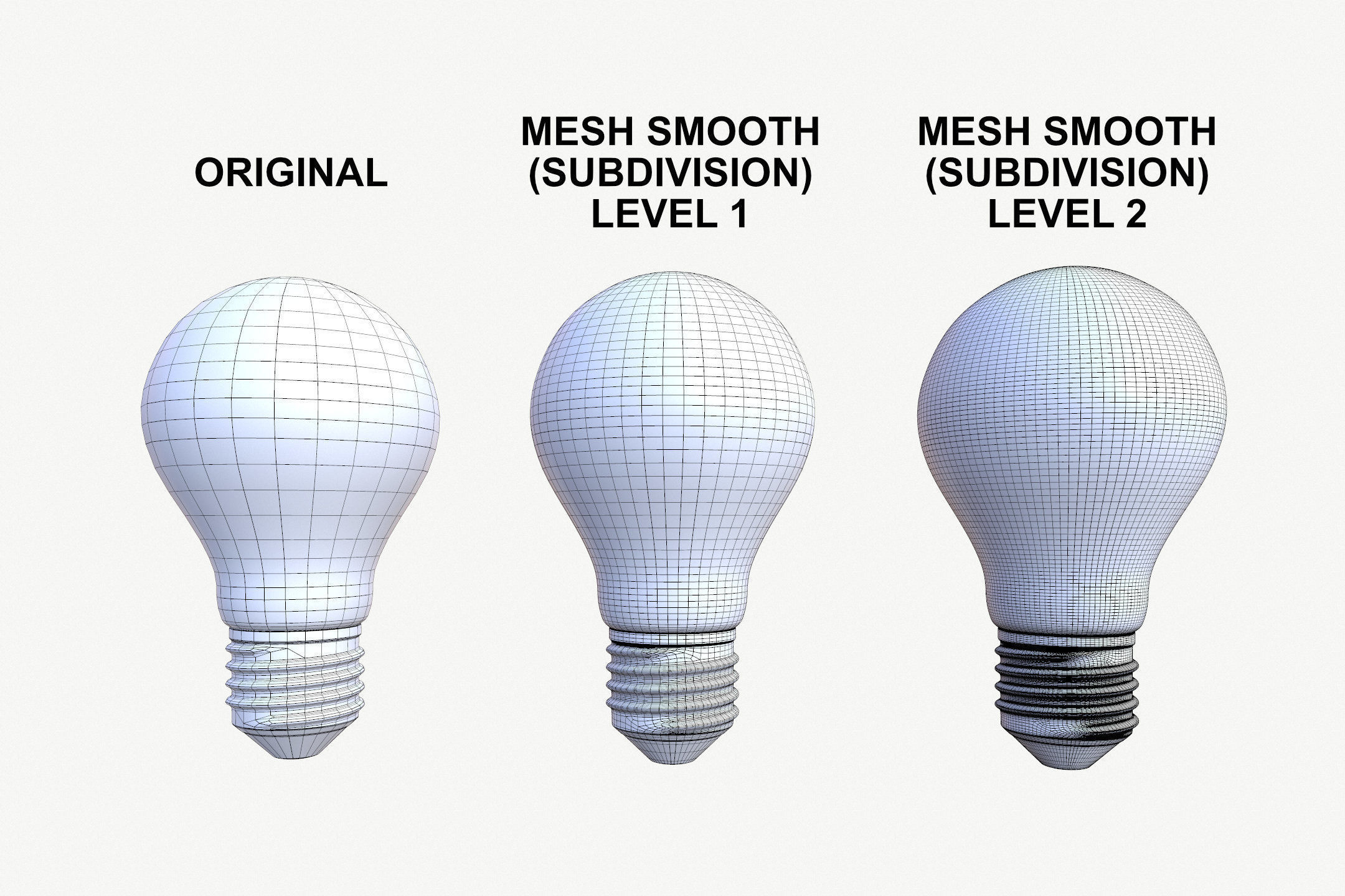 Realistic Color Lightbulb Low-poly 3D model_29