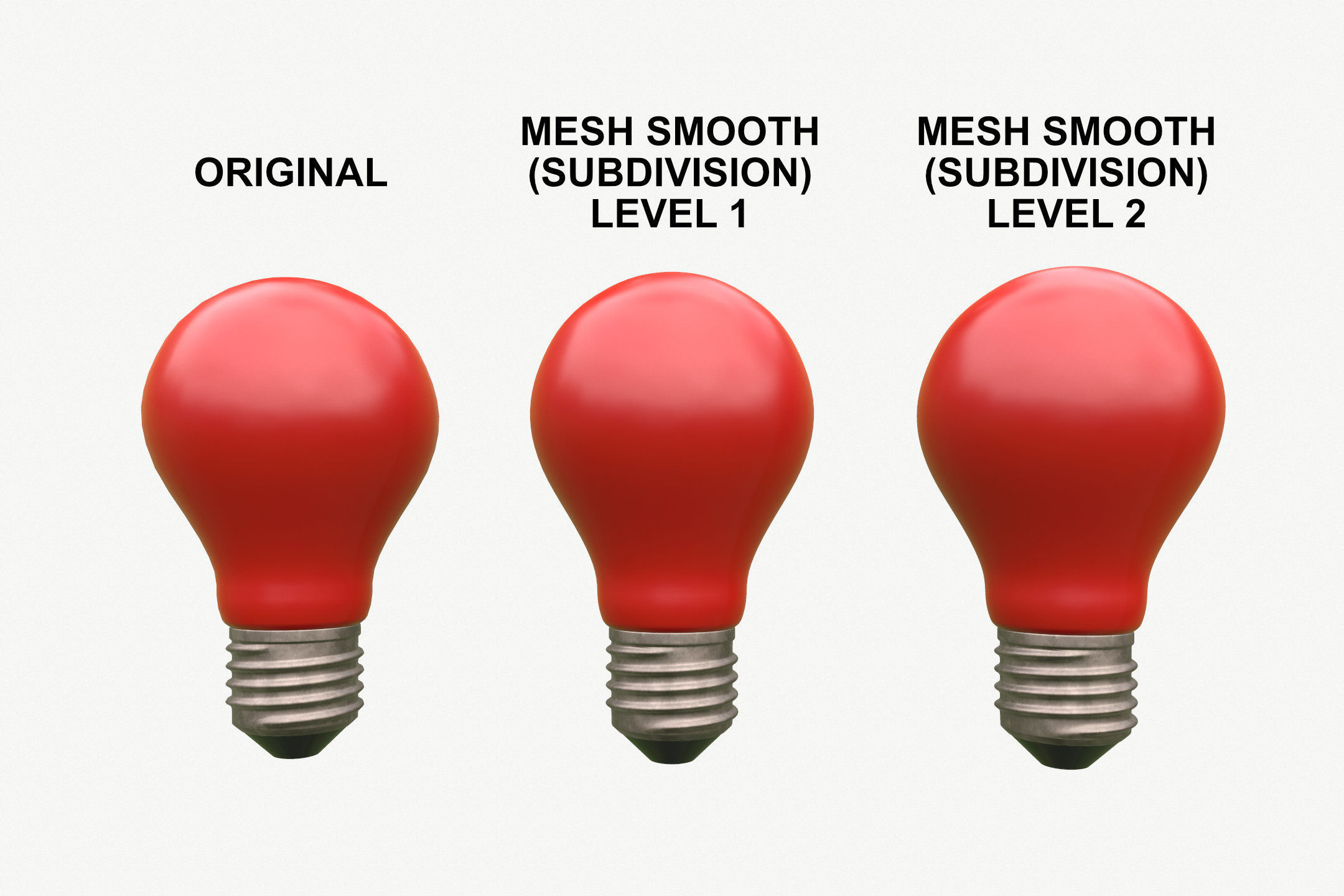 Realistic Color Lightbulb Low-poly 3D model_28