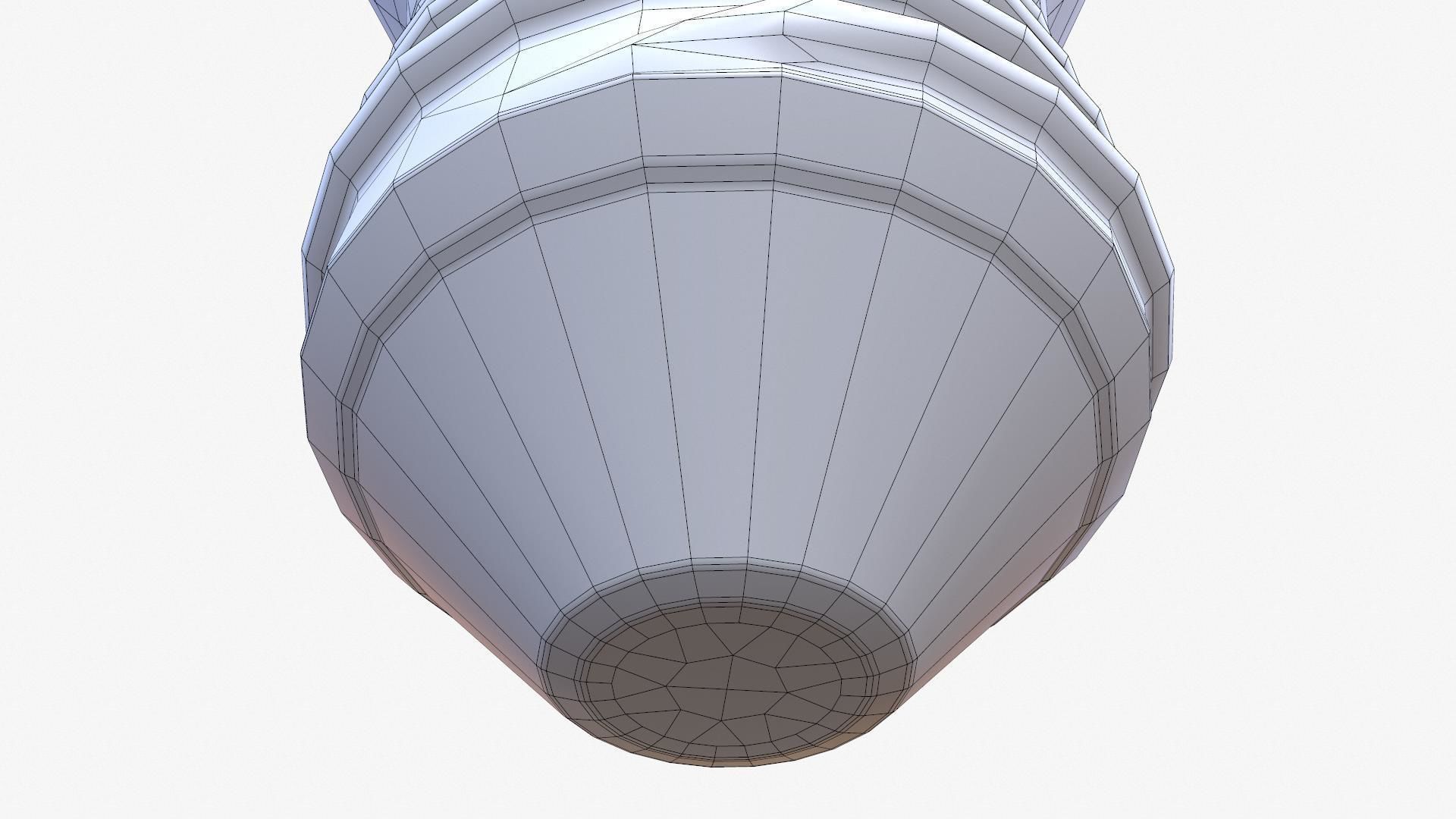 Realistic Color Lightbulb Low-poly 3D model_27