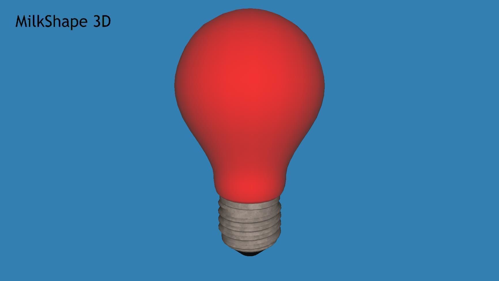 Realistic Color Lightbulb Low-poly 3D model_17