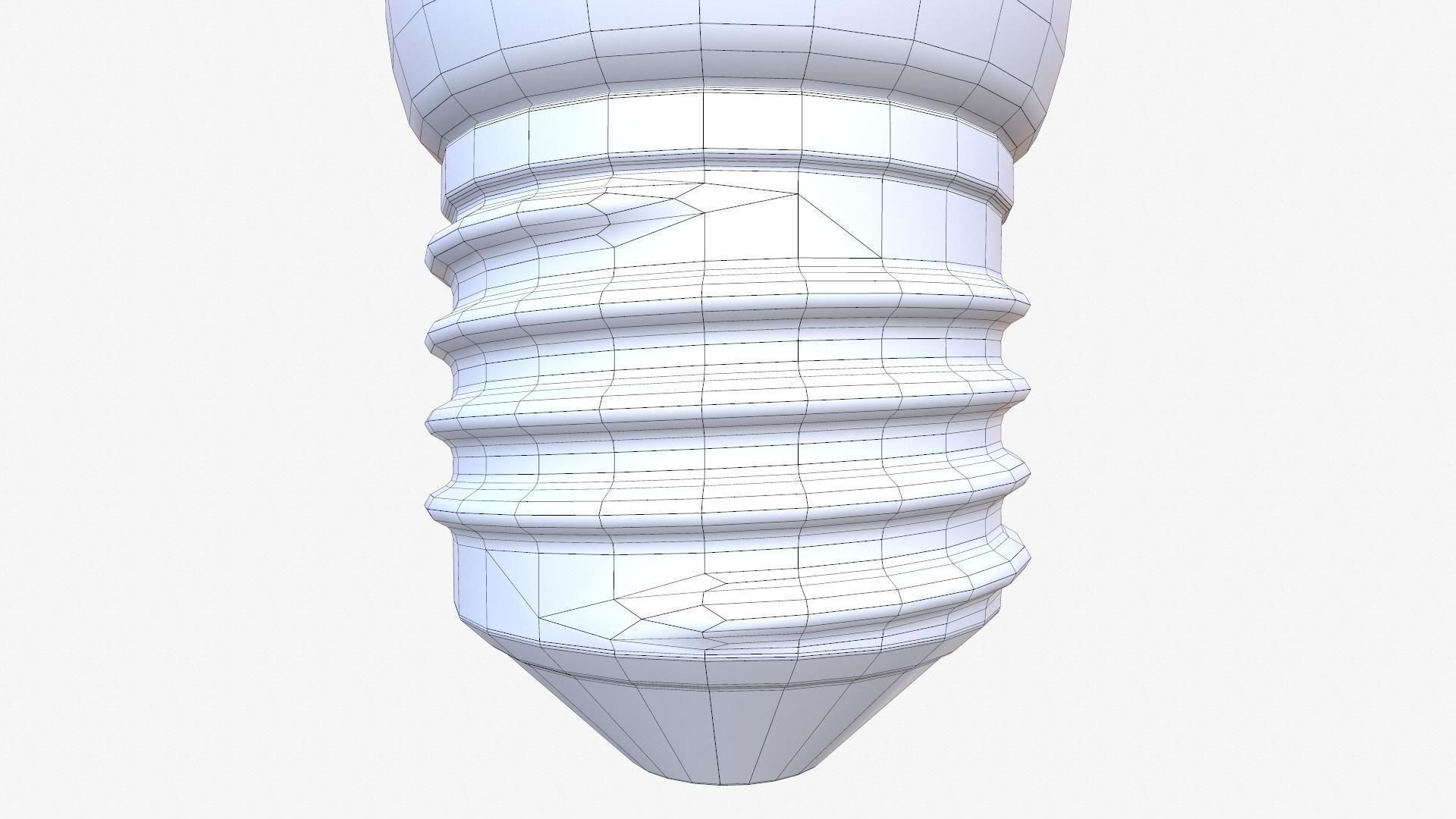 Realistic Color Lightbulb Low-poly 3D model_25