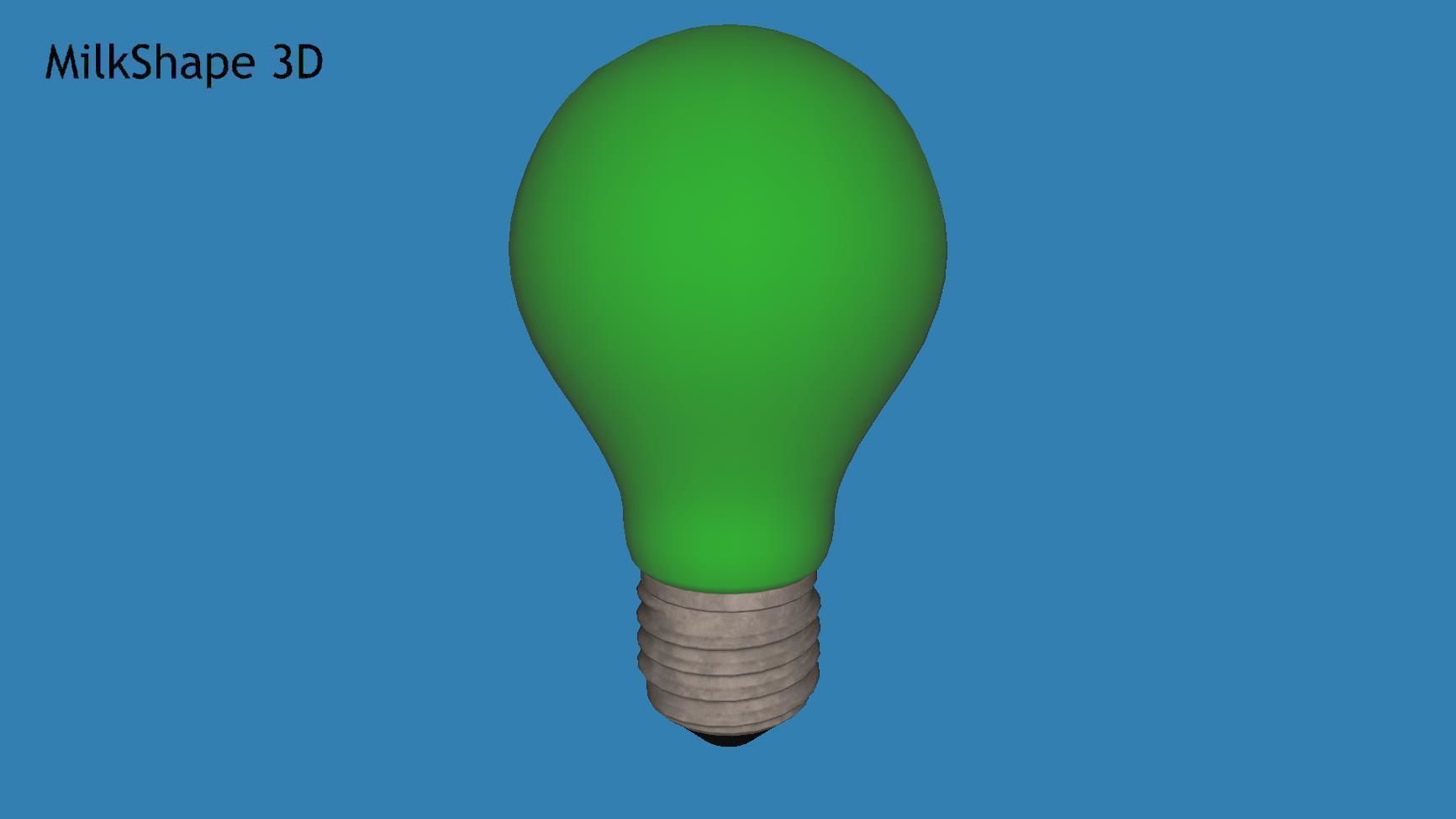 Realistic Color Lightbulb Low-poly 3D model_21