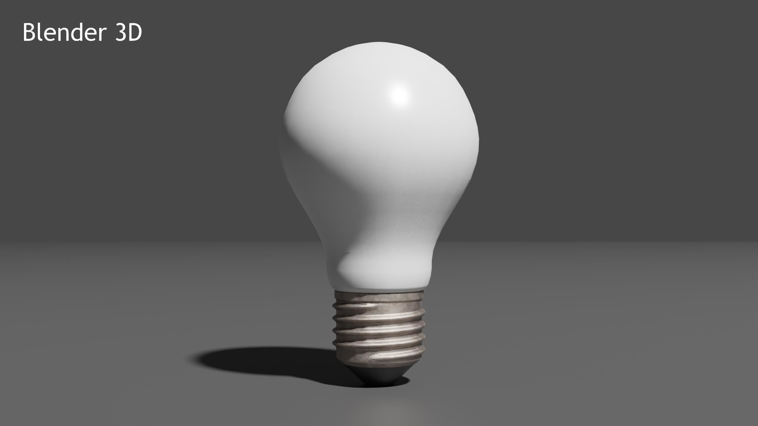 Realistic Color Lightbulb Low-poly 3D model_8