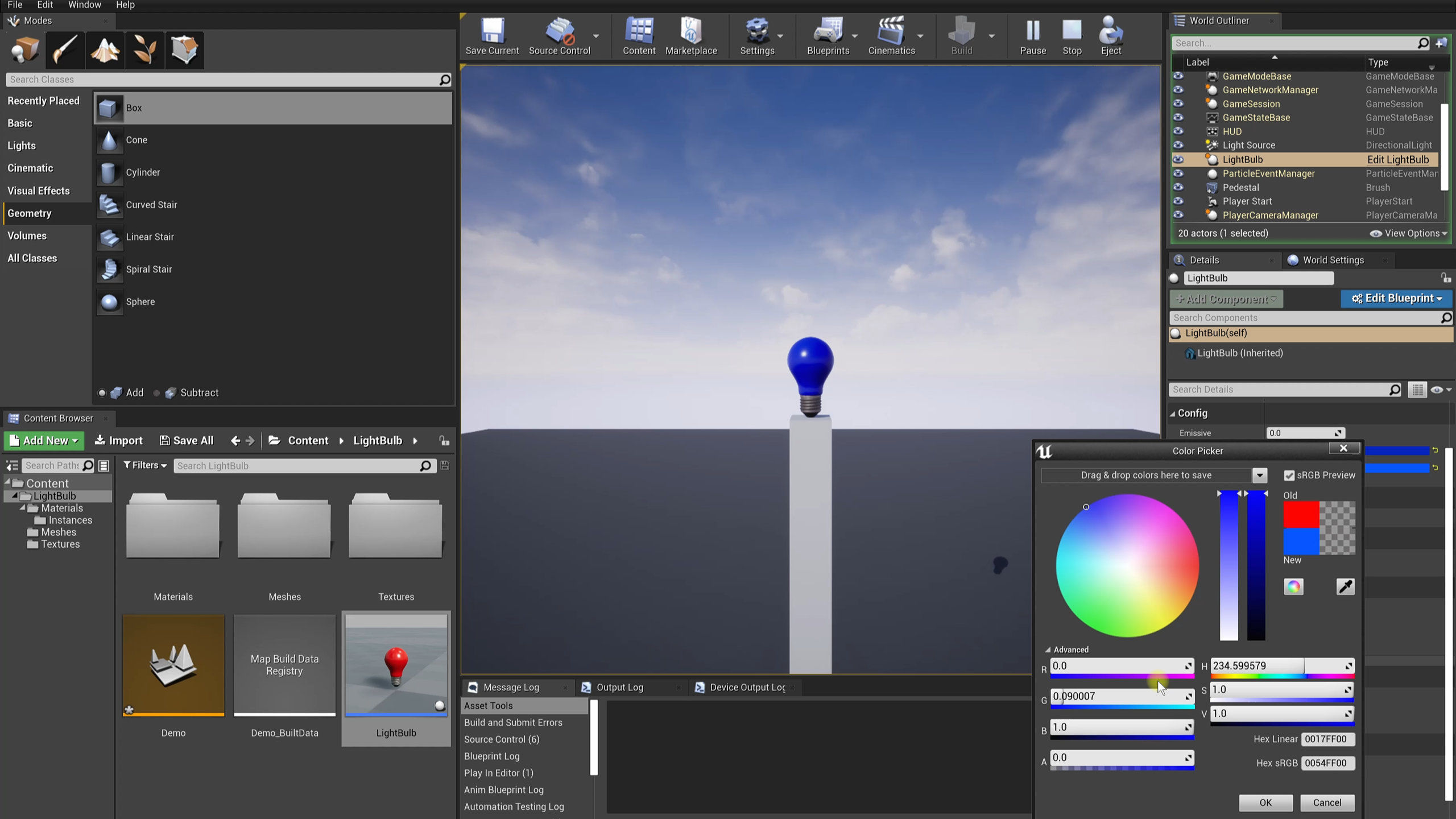 Realistic Color Lightbulb Low-poly 3D model_14
