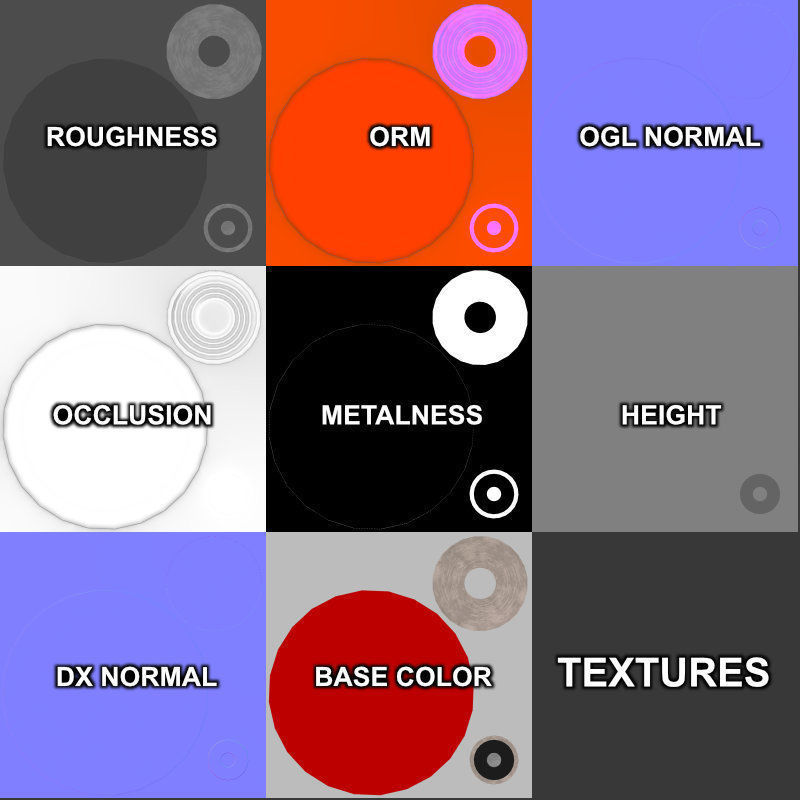 Realistic Color Lightbulb Low-poly 3D model_30