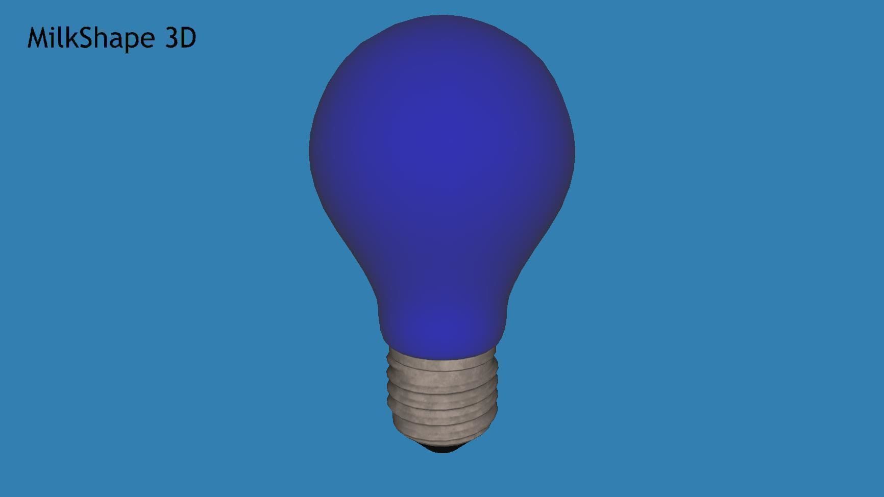 Realistic Color Lightbulb Low-poly 3D model_19