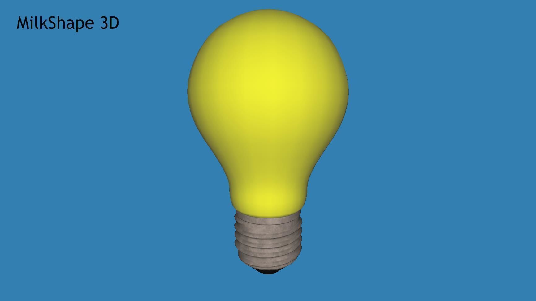 Realistic Color Lightbulb Low-poly 3D model_20