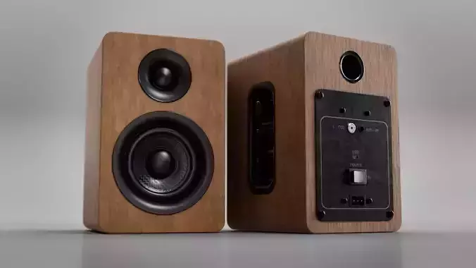 wooden speaker set