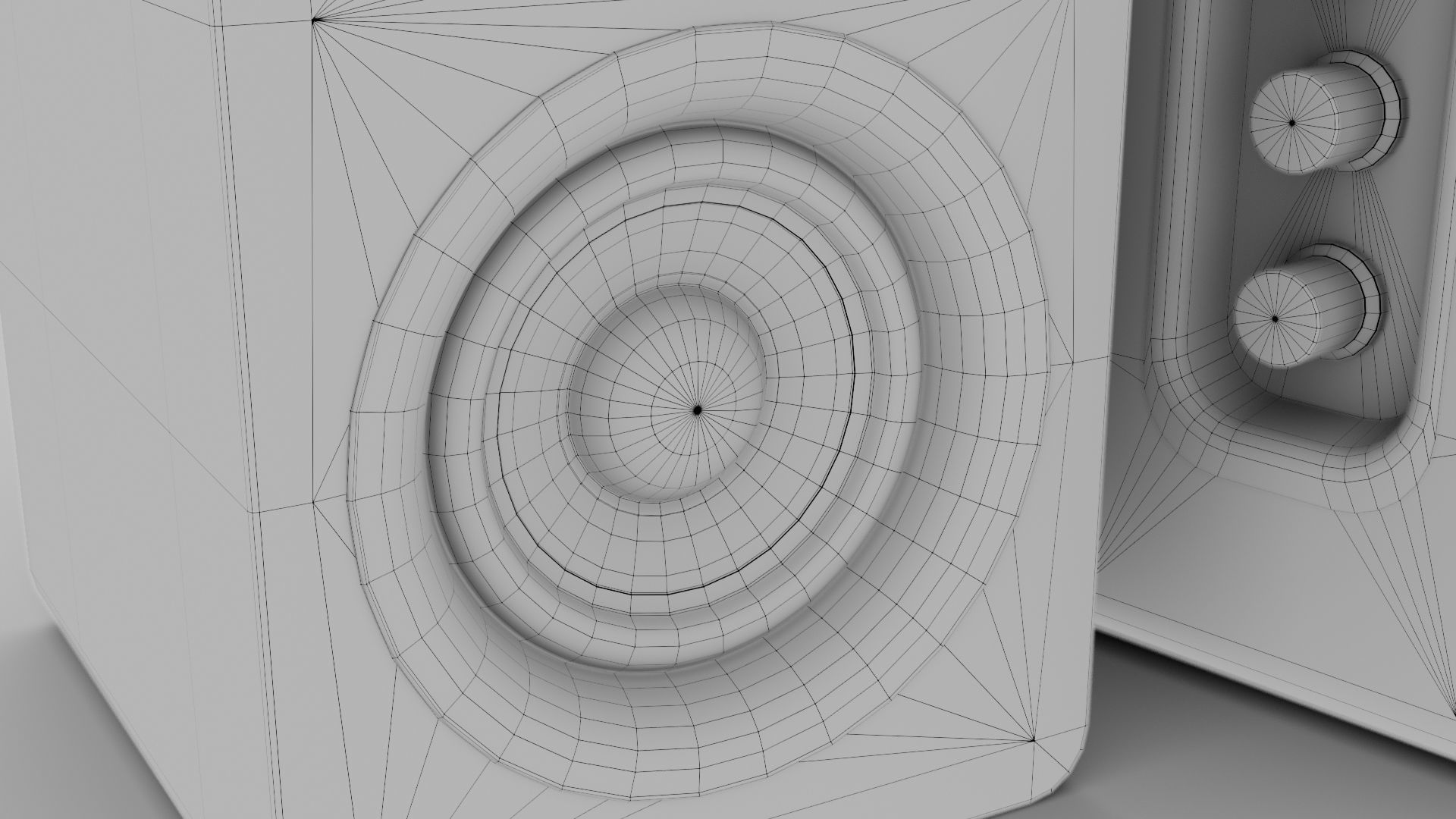 wooden speaker set 3D model_26