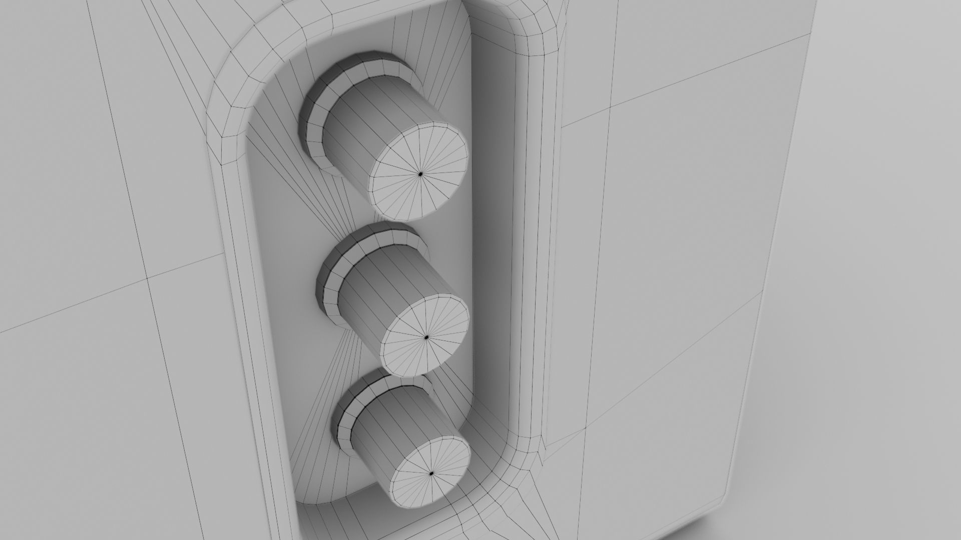 wooden speaker set 3D model_23