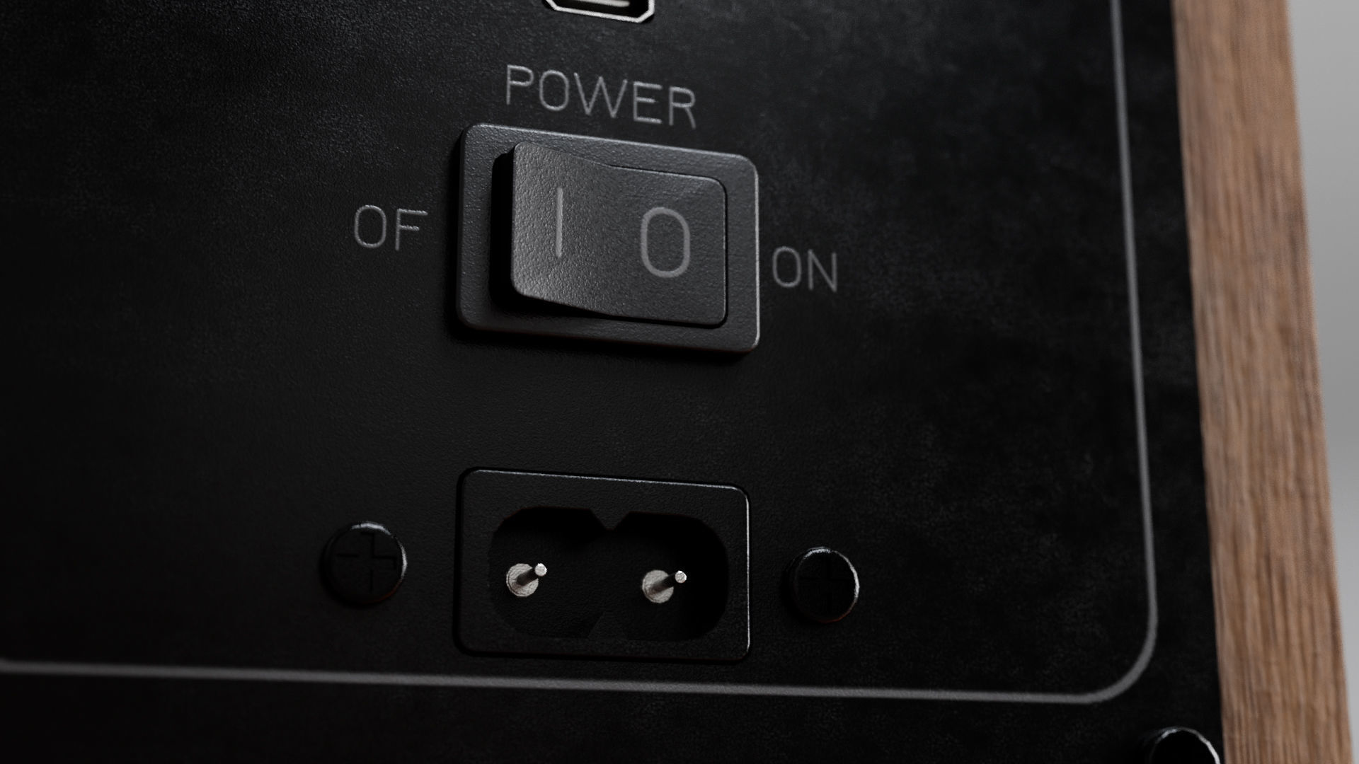 wooden speaker set 3D model_7