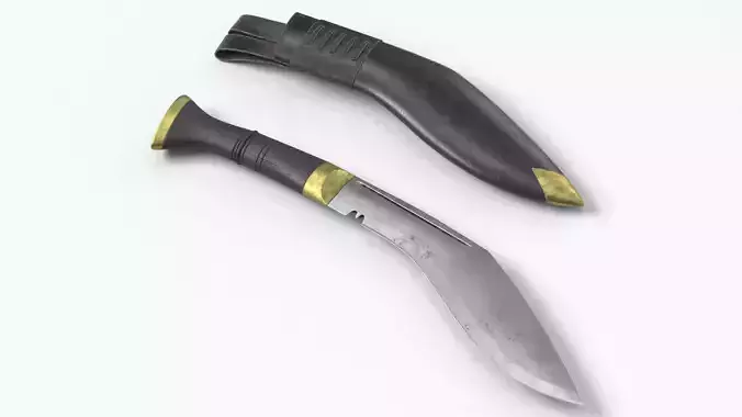 Old Classic Kukri with a leather scabbard
