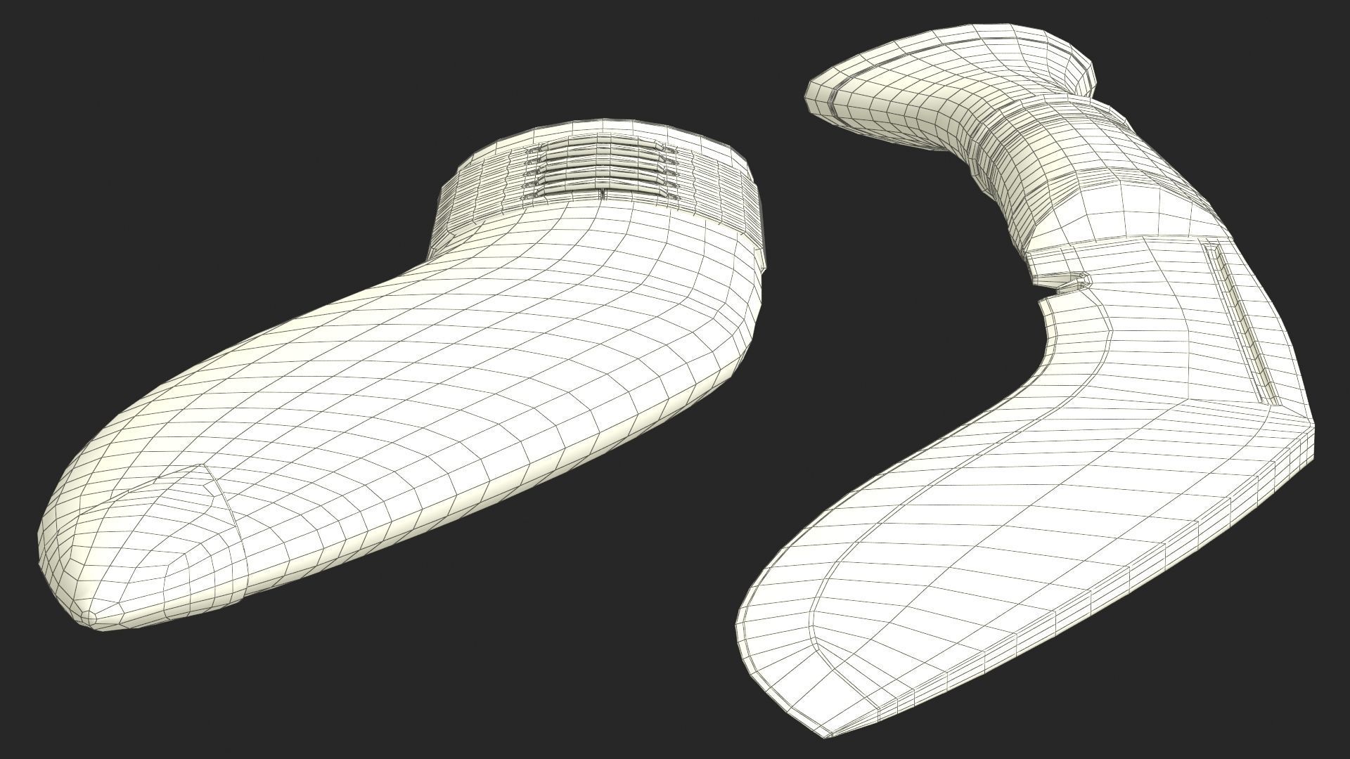 Old Classic Kukri with a leather scabbard Low-poly 3D model_29