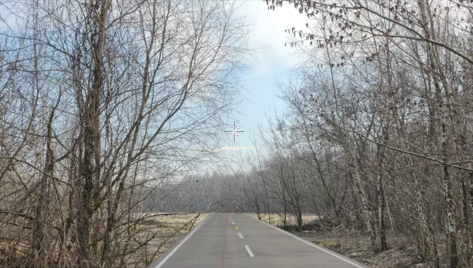 Town City Street Simple Road Free low-poly 3D model