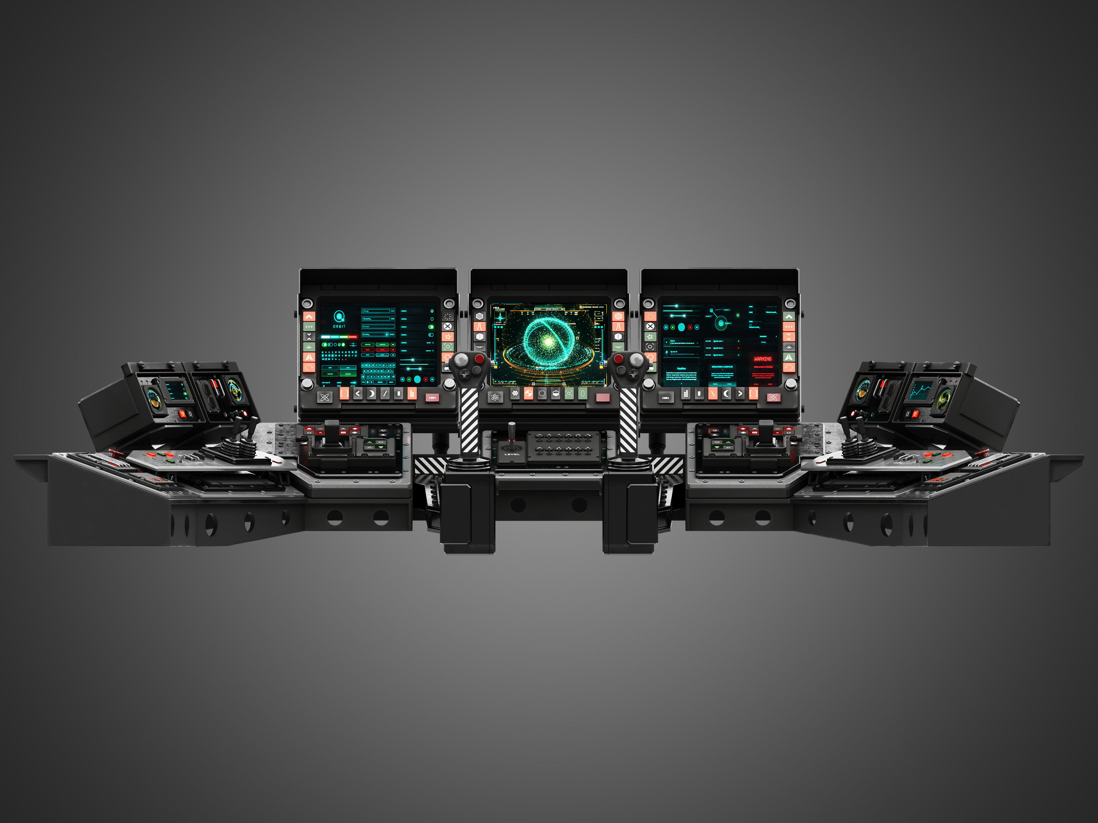 Spaceship control panel 3D model_5