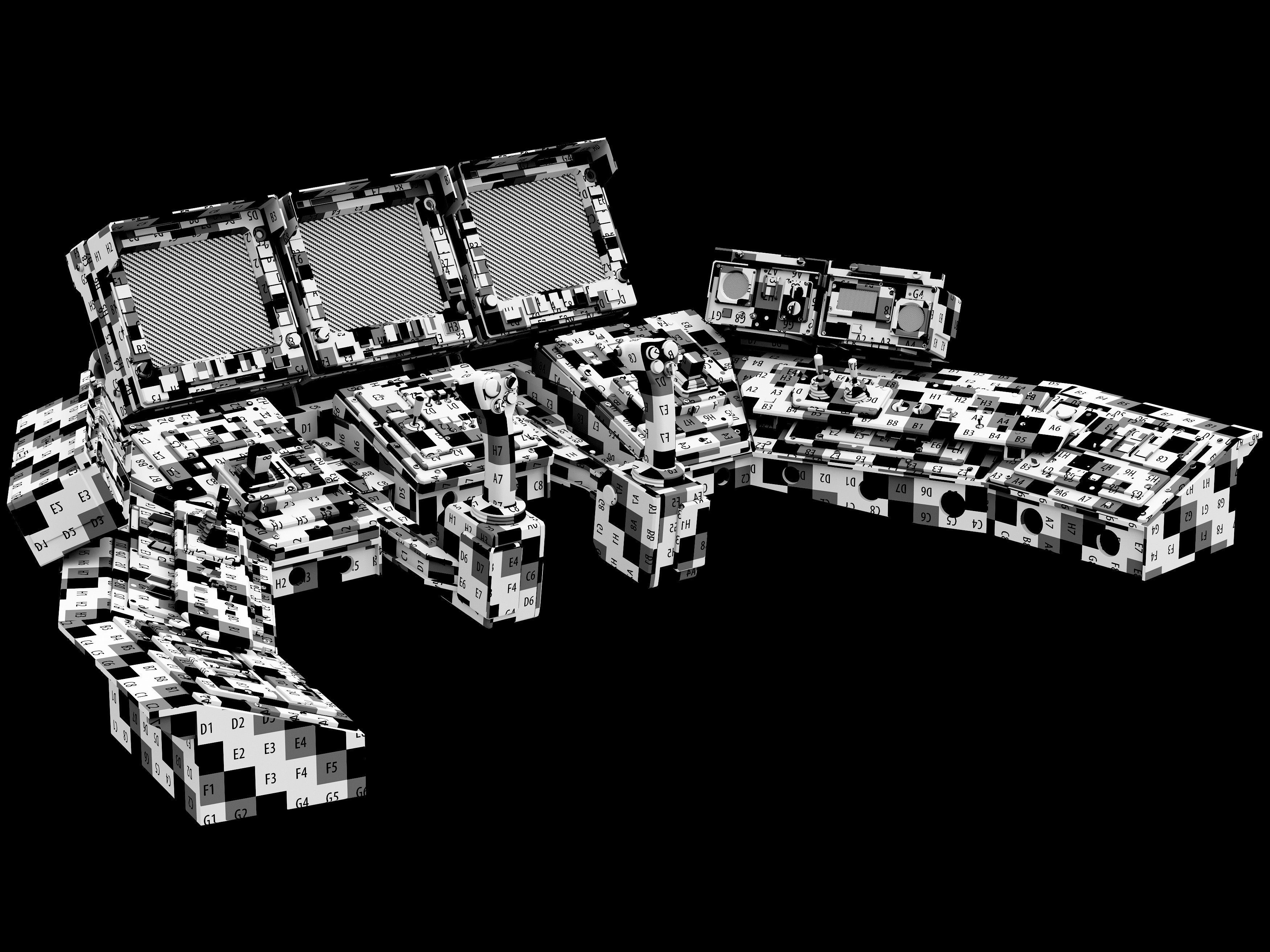 Spaceship control panel 3D model_13