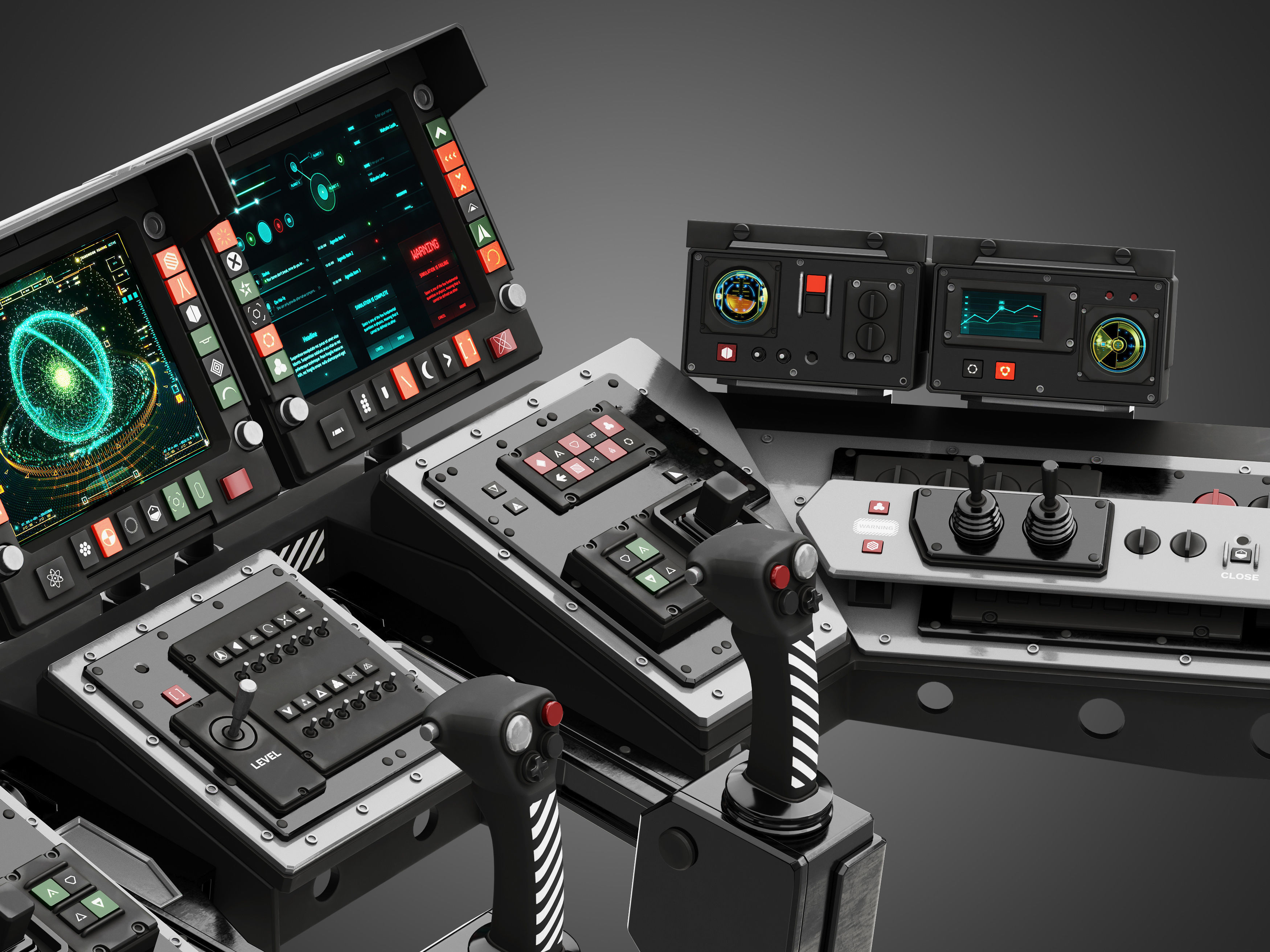 Spaceship control panel 3D model_11