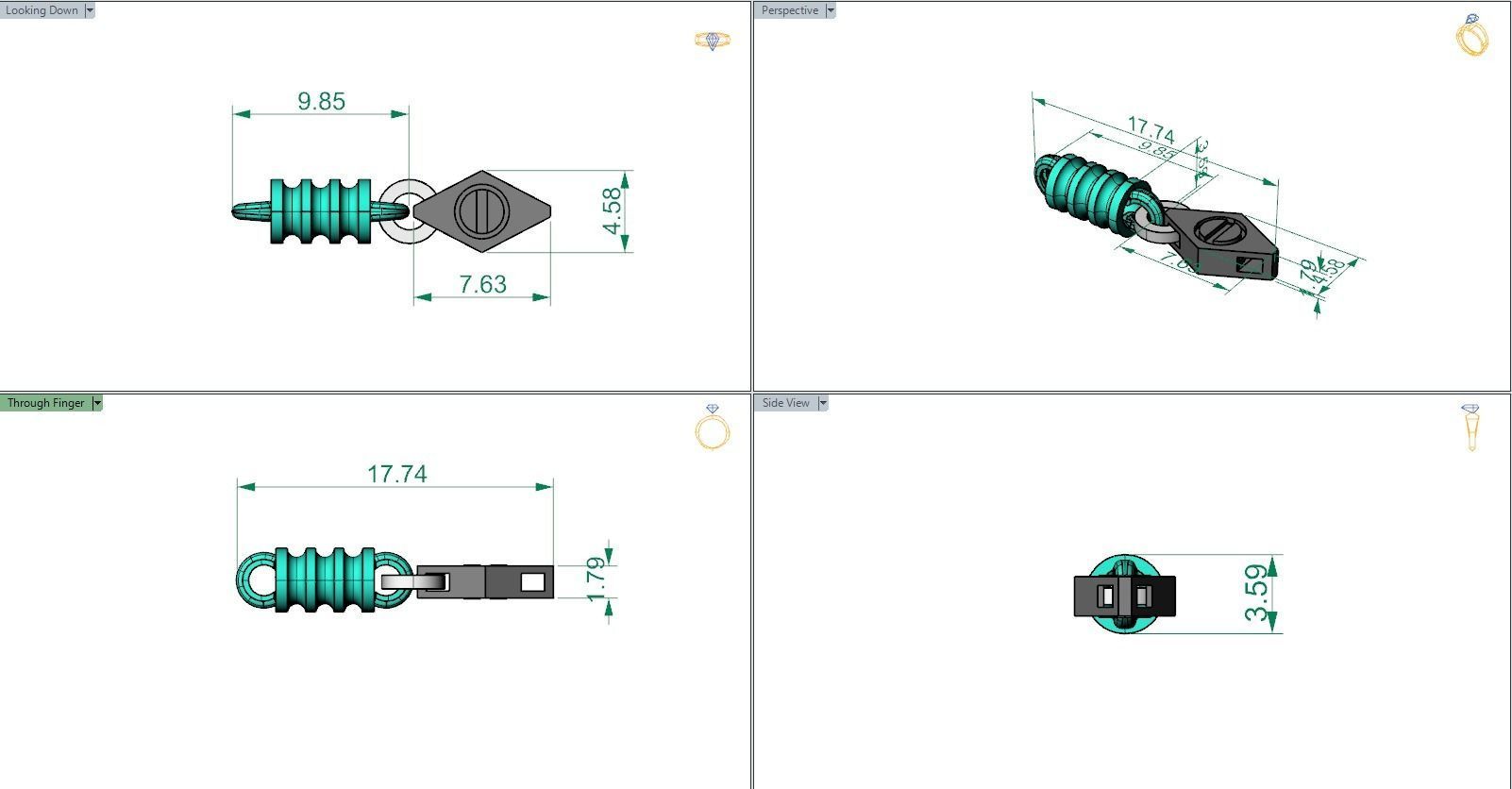 Eslabon para cadena chain link-ESL1122010 3D print model_5