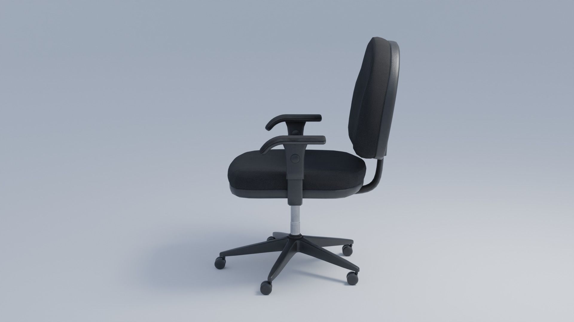 Office Chair 4K and 2K Low-poly 3D model_7