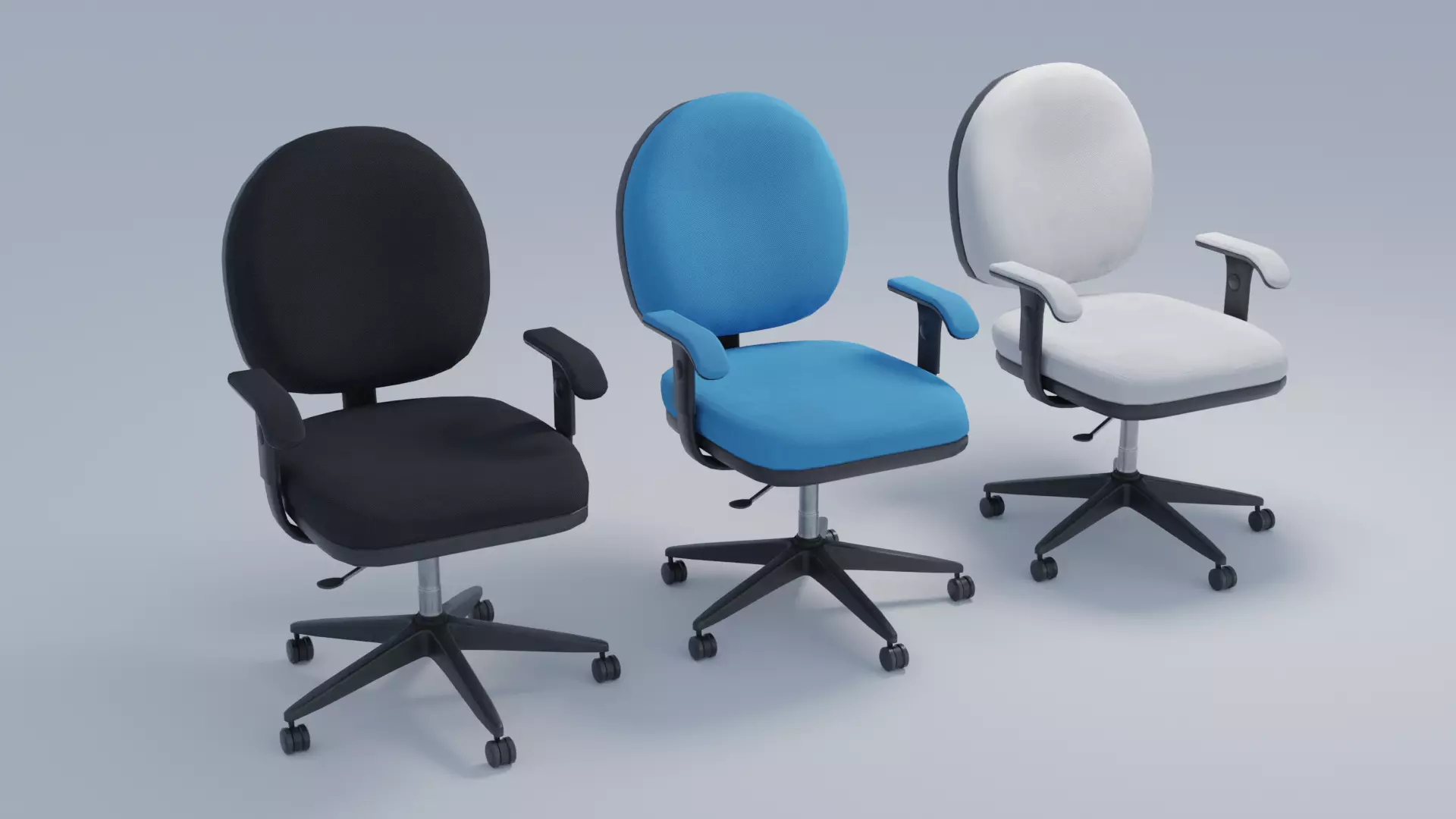 Office Chair 4K and 2K Low-poly 3D model_0
