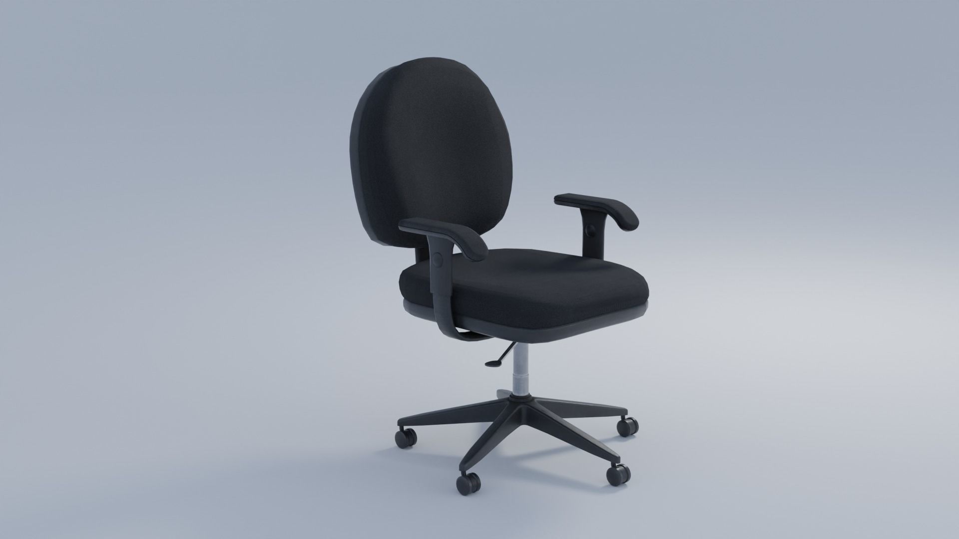 Office Chair 4K and 2K Low-poly 3D model_1