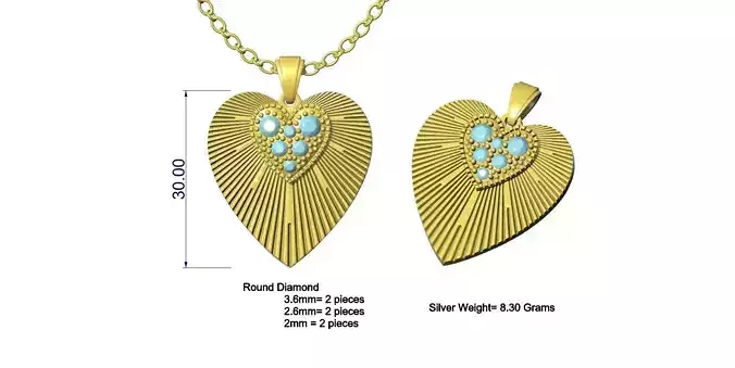 Heart Pendant Necklace Design 