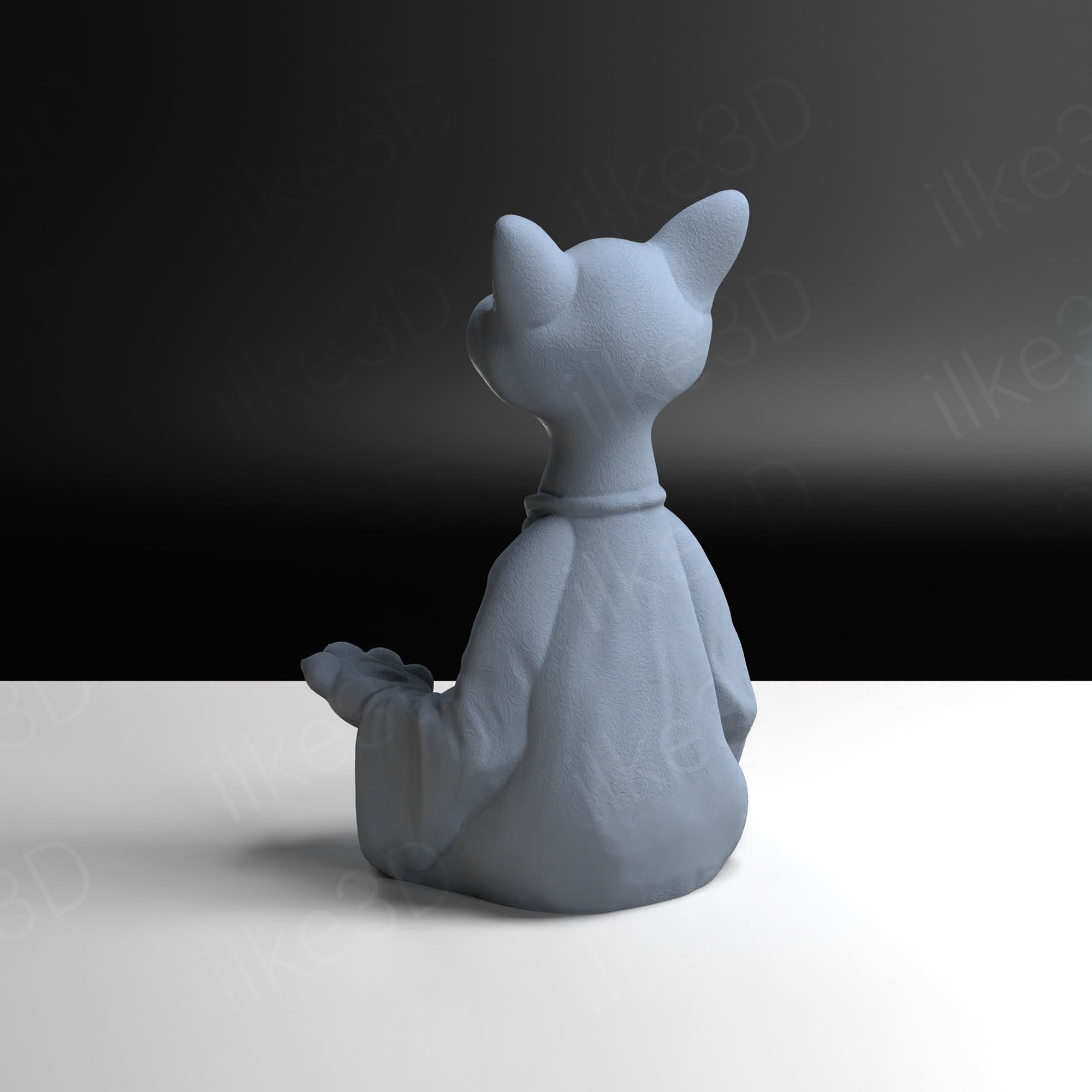 Cat statue Buddha Statue Enyoing Zen Moment Cute Cat 3D STL 3D print model_9