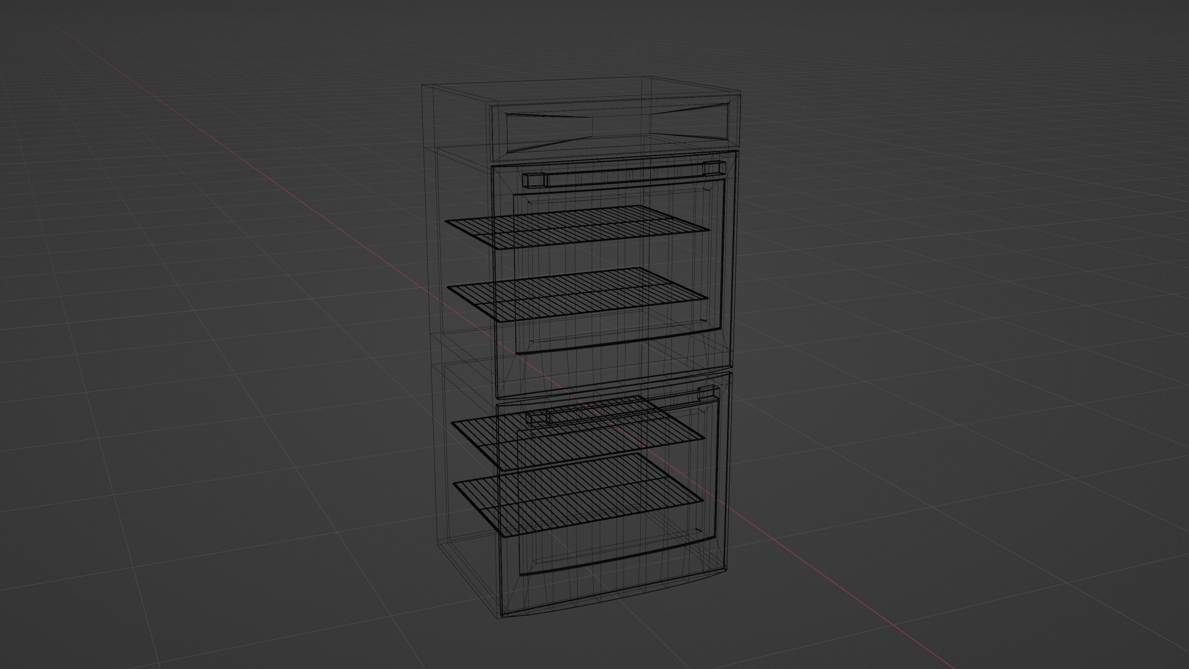 Double oven 3D model_4