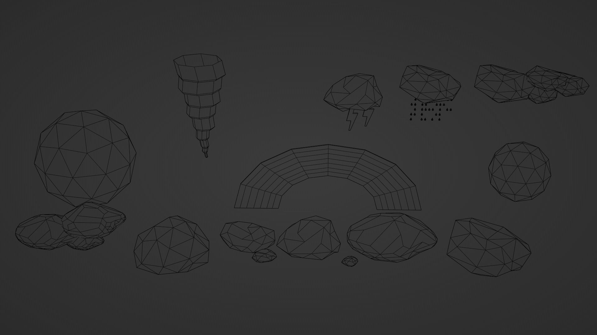 Low Poly Sky Assets Low-poly 3D model_5