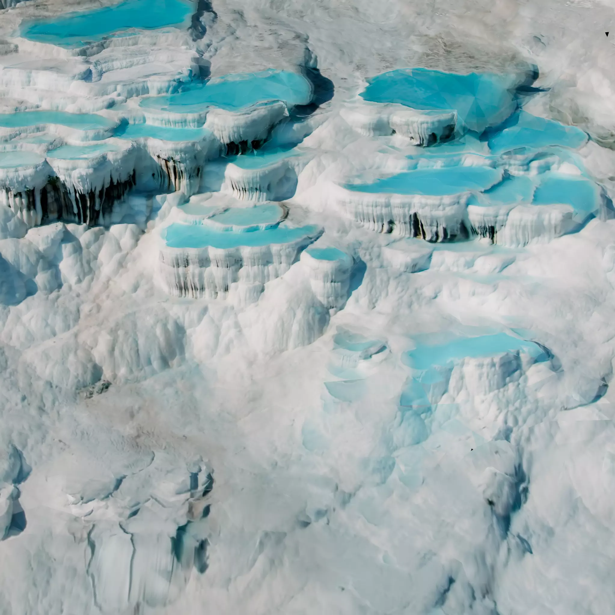 Pamukkale Travertine Terraces Landscape 3DModel 3D model