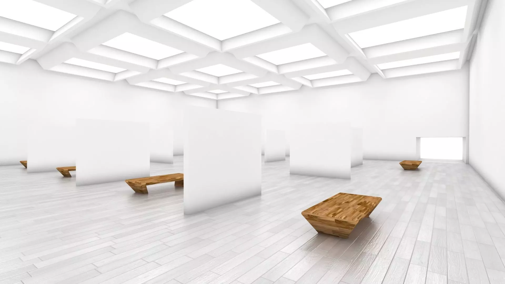 VR art Gallery 4 3D model_0