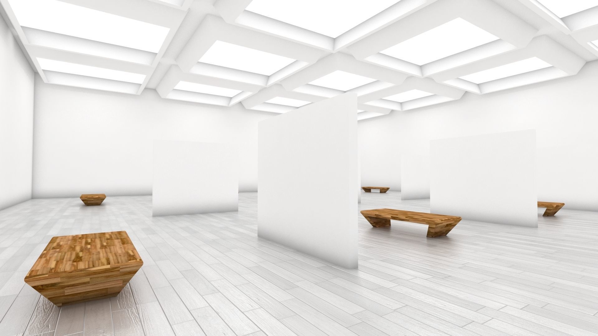 VR art Gallery 4 3D model_1