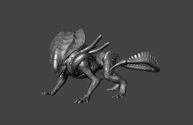Alien Xenomorph Crusher Aliens Colonial Marines Hi-Poly STL mesh 3D print model