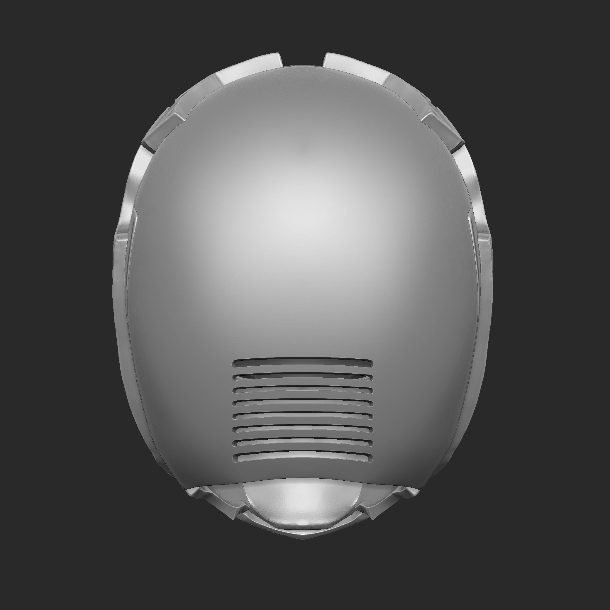 White Ranger Helmet 3D print model_8