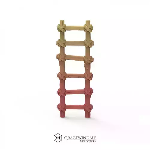 Ladder wooden orange Free 3D print model