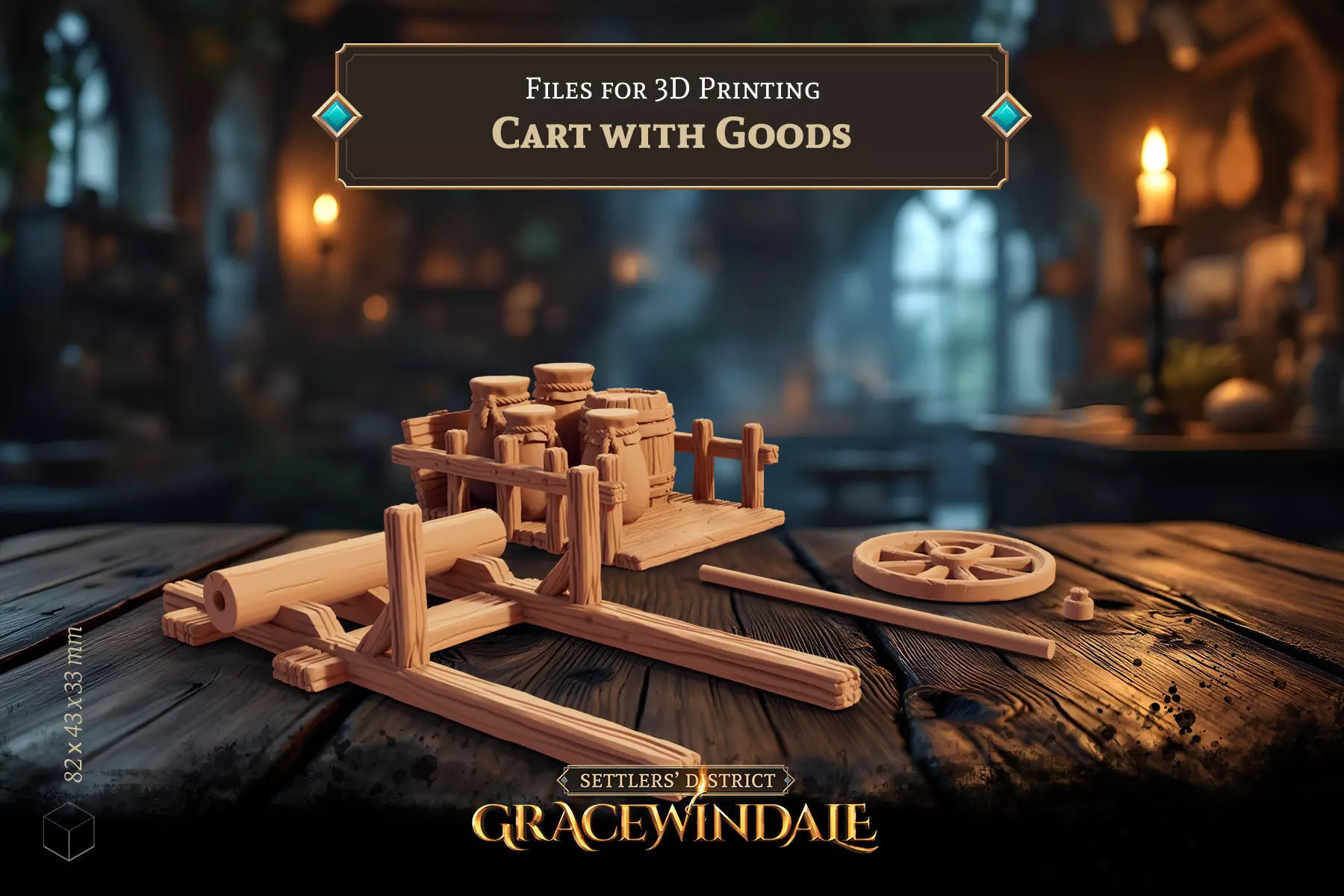 Cart with Goods Free 3D print model_4