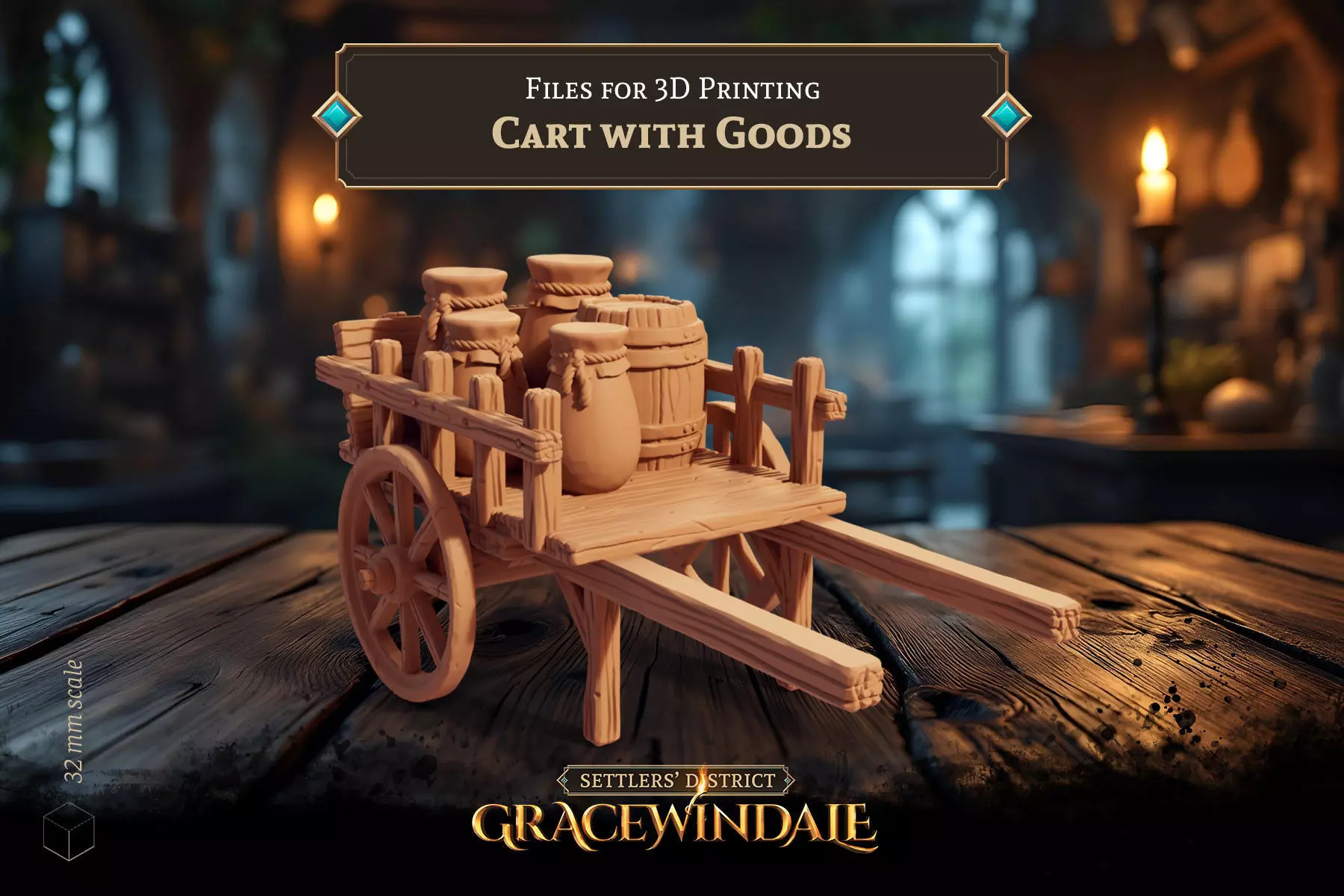 Cart with Goods Free 3D print model_3