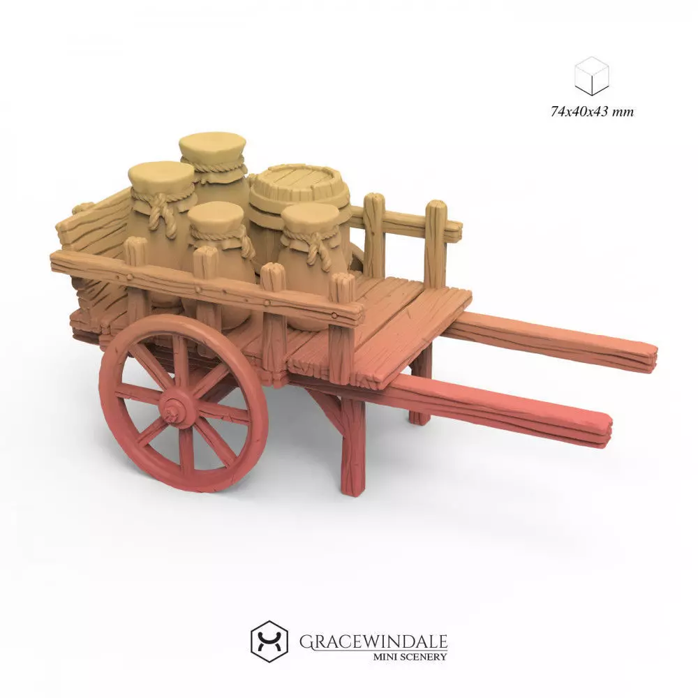 Cart with Goods Free 3D print model_2