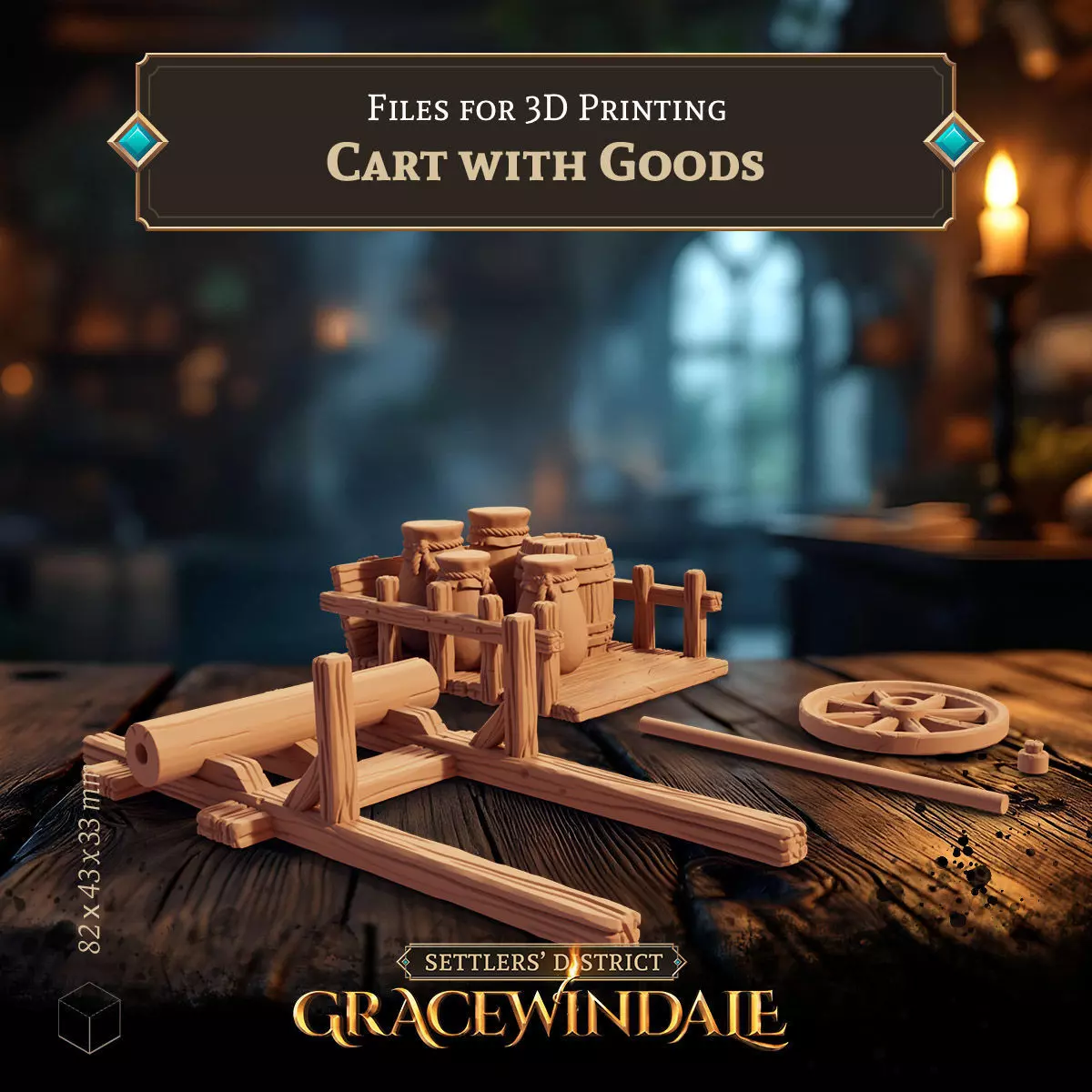 Cart with Goods Free 3D print model_1