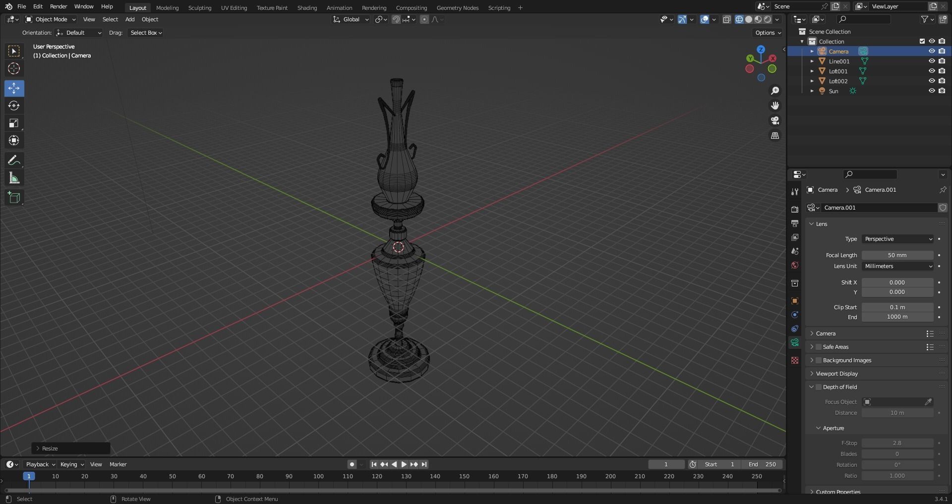 Jug on a stand Free 3D model_2