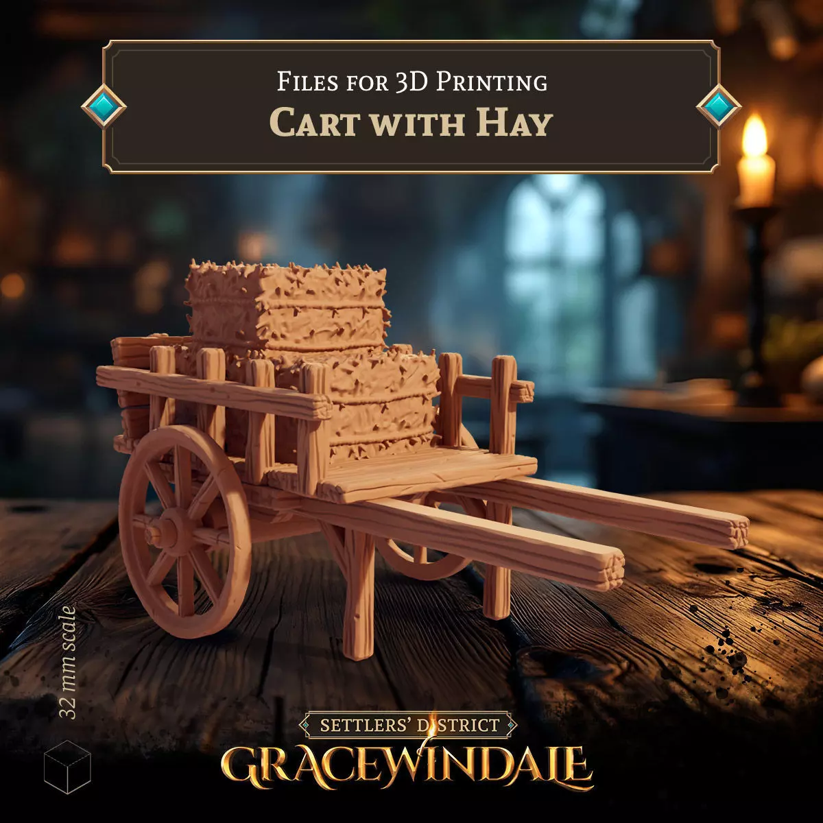 Cart with Hay Free 3D print model_0
