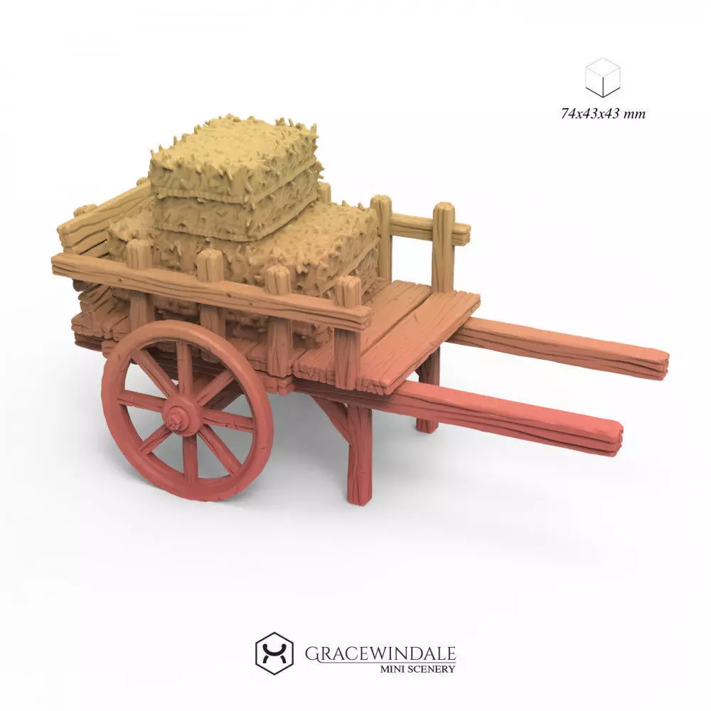 Cart with Hay Free 3D print model_2